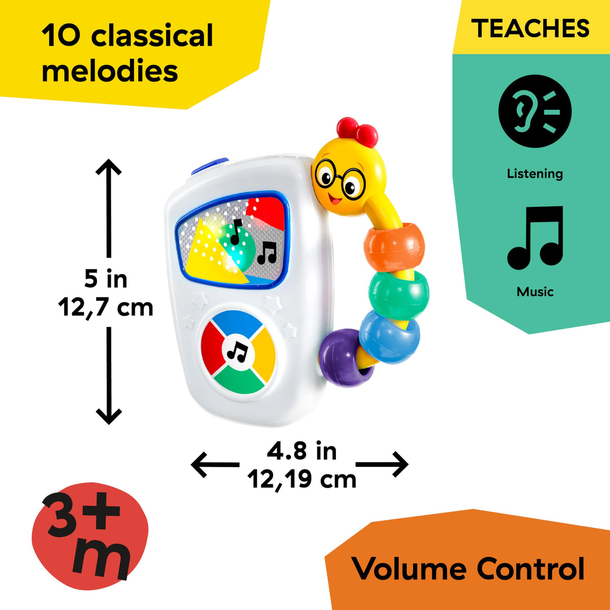 Baby Einstein Take Along Tunes Musical Toy, Ages 3 months Plus