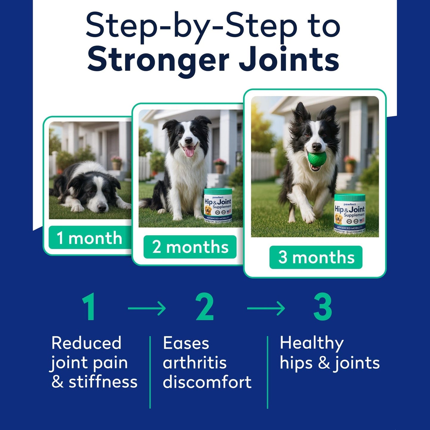 PAWFECTCHEW Glucosamine Dog Treats for Picky Eaters - Joint Supplement w/Chondroitin, MSM, Omega-3 - Joint Pain Relief - Advanced Formula - Chicken Flavor - 180 Ct - Made in USA