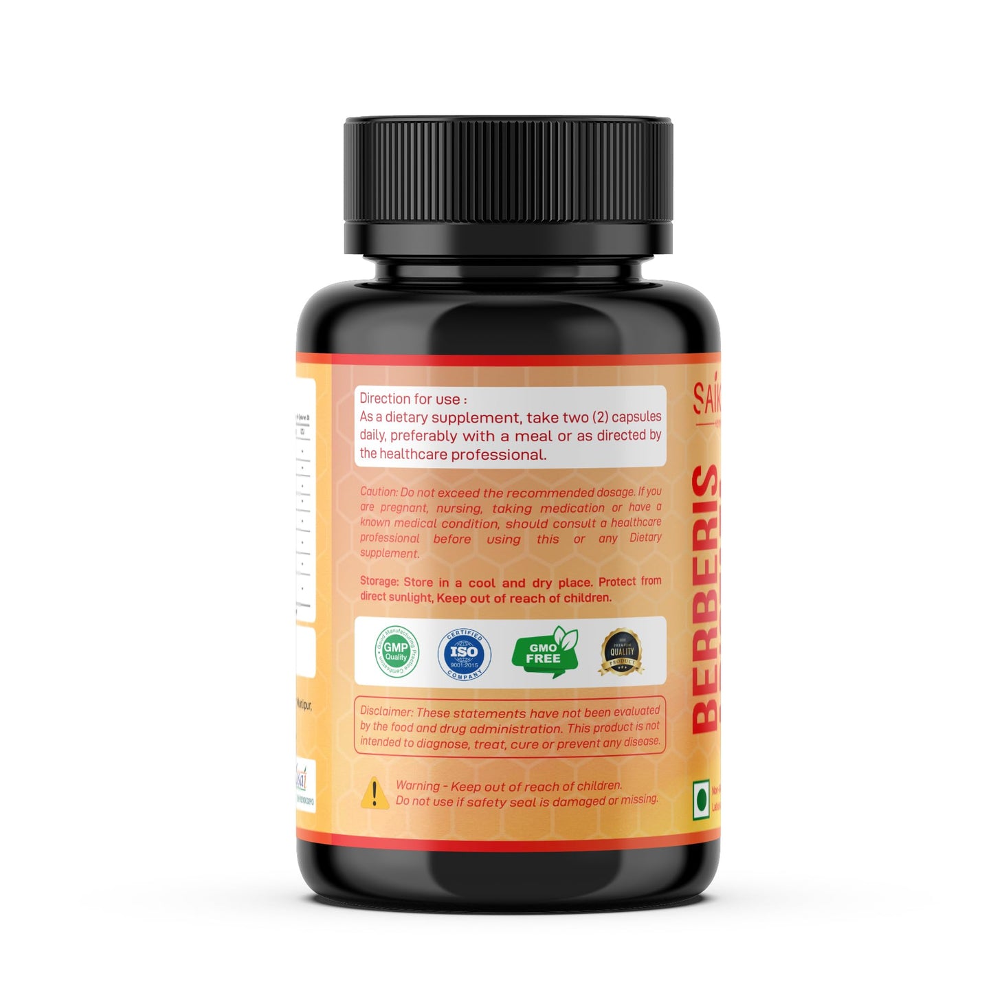 Berberine HCL Extract 1300mg with Milk Thistle, Ceylon Cinnamon, Gymnema Sylvestre & Turmeric - 60 Capsules - Medaid International