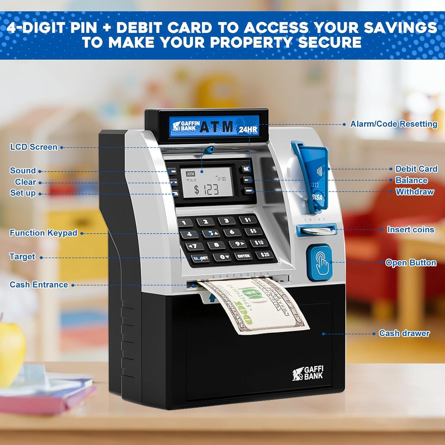 ATM Mini Automatic Money Box Money Box Coin Money Box