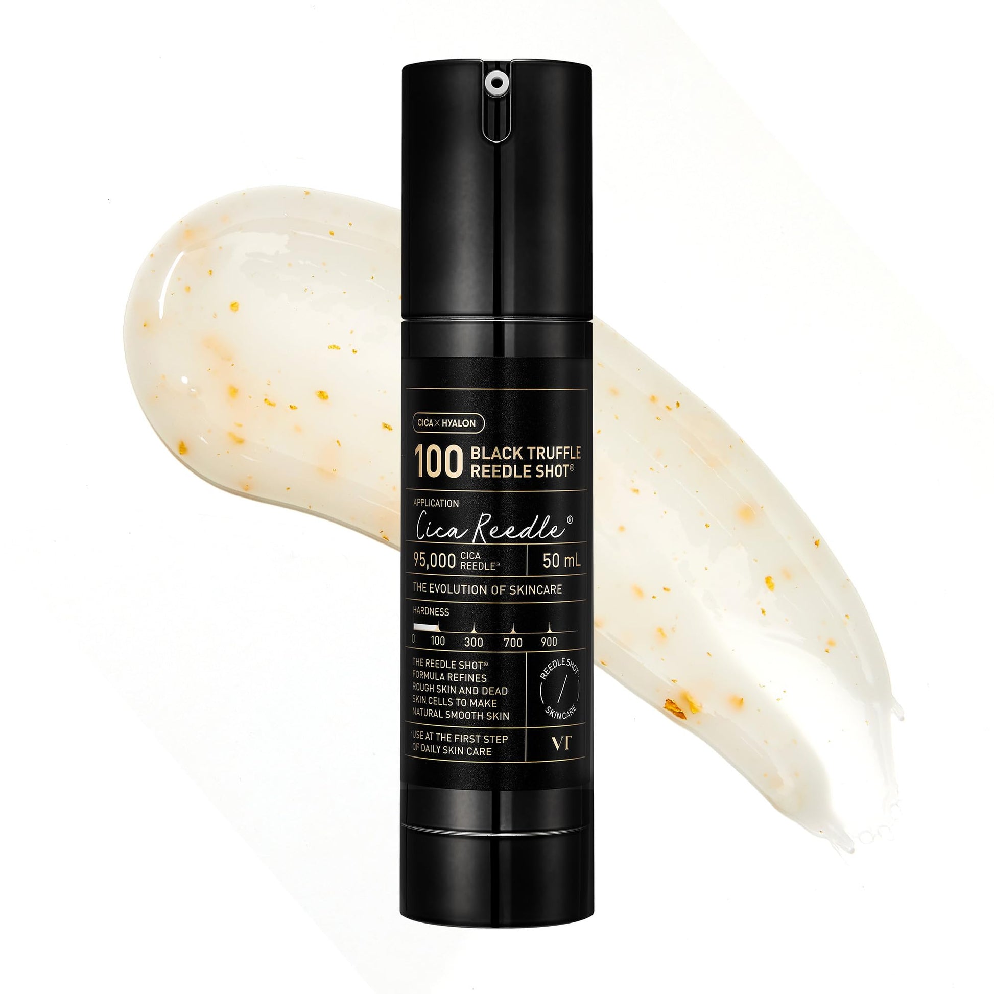 VT COSMETICS Black Truffle Reedle Shot 100, Spicule Microneedling Exosome Serum with 24K Gold for Skin Elasticity, Deep Nourishment, Exfoliation & Smooth Glass Skin, Korean Skin Booster, 1.69 fl oz - Medaid International