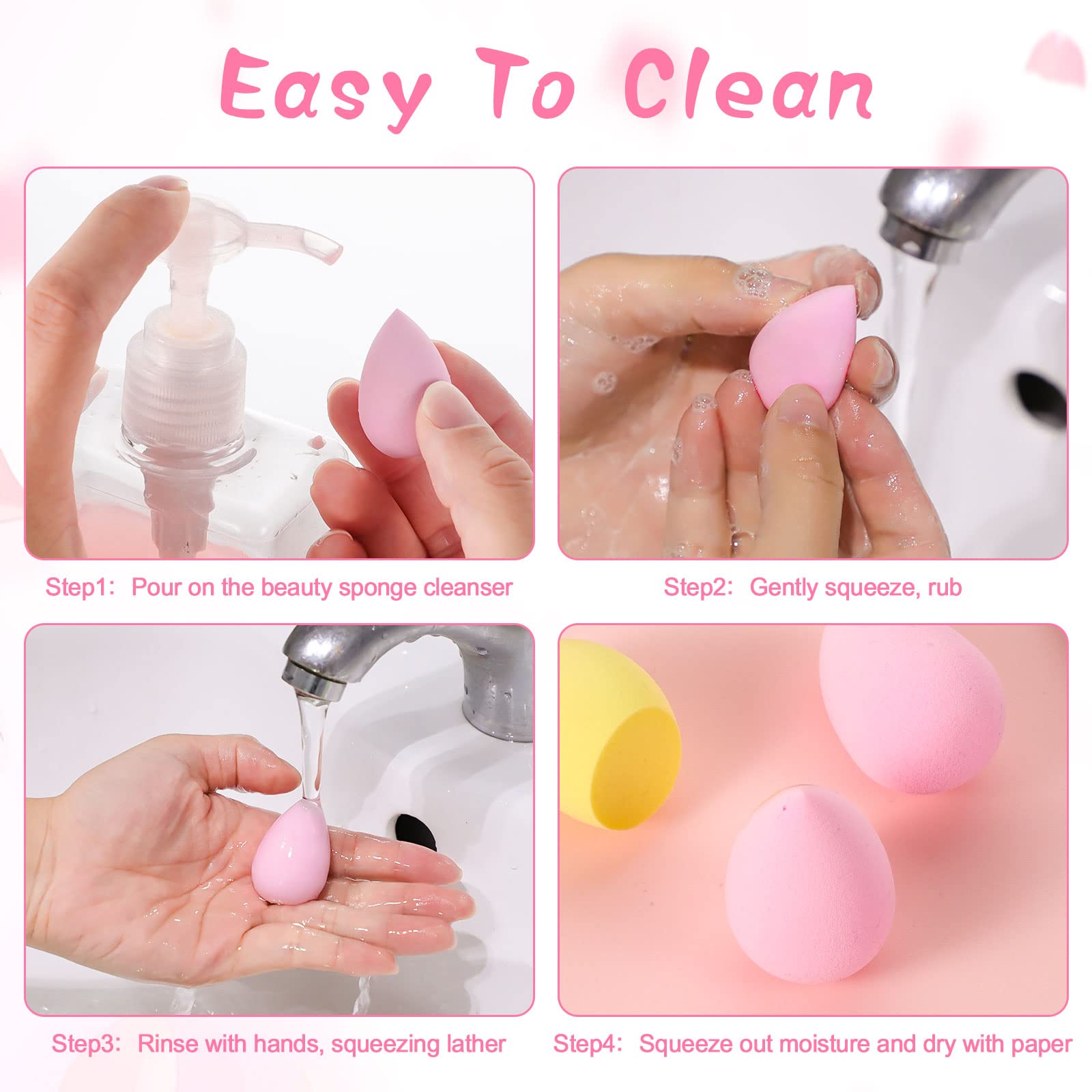 40Pcs Mini Makeup Sponge Multi Colored Beauty Sponges Blender Professional Blender Sponges Super Soft Facial Makeup Tools for Foundation, Powder, Liquid - Medaid International