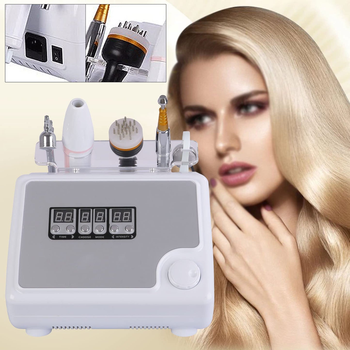 LyeXD Digital Microcurrent Scalp Care Device, 110V Anti-hair Loss Treatment Machine, Multifunctional Hair Care Scalp Massager w/Spray Gun, Scalp Care Analyzer Machine for Salon, Home - Medaid International