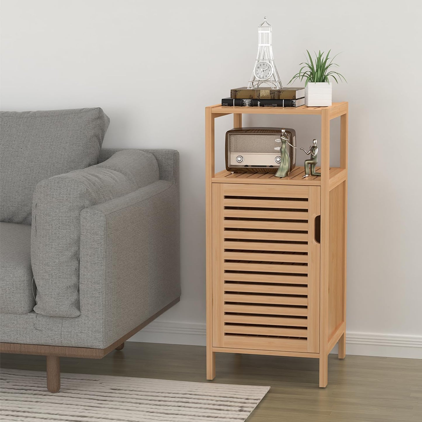 Bamboo Bathroom Storage Cabine