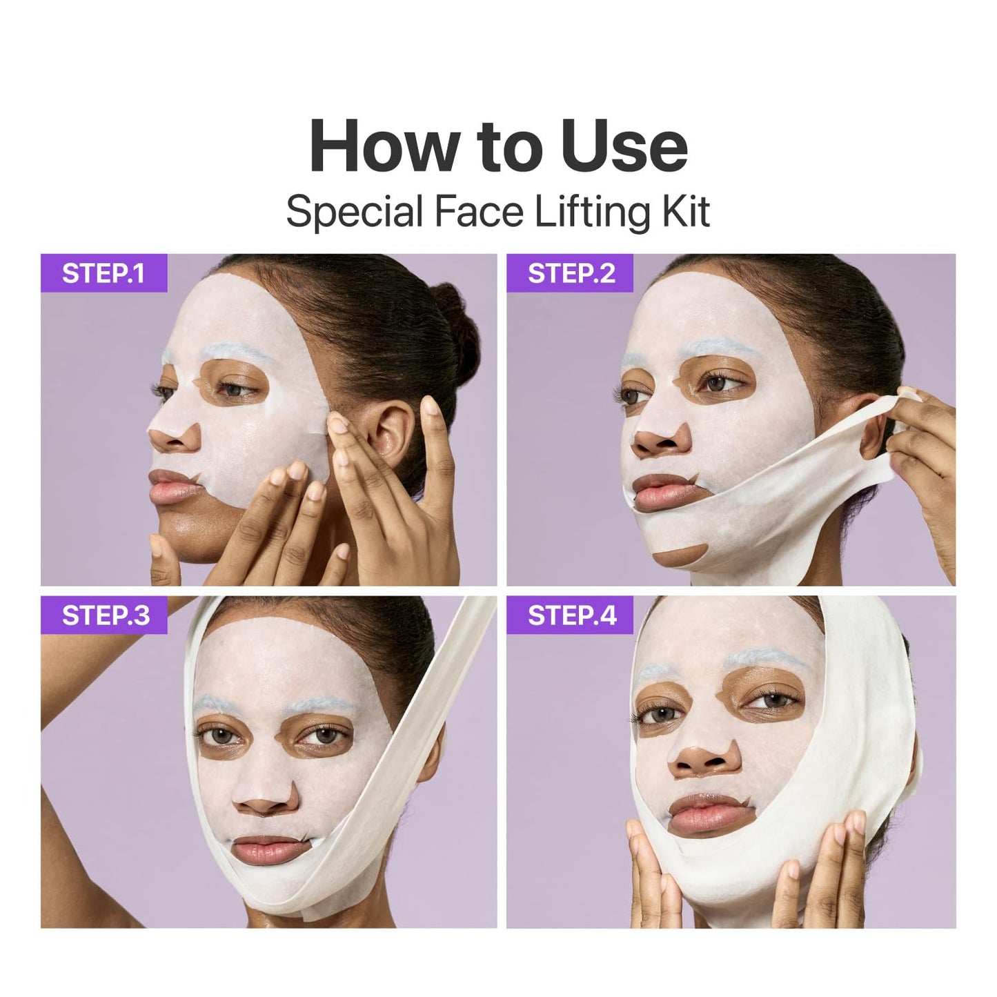 numbuzin No.9 Sheet Mask | NAD+ BIO Lifting-sil Full Face Mask | Improves Jawline, Jowls, Wrinkles, Neck Lines | Peptides, NAD+, Collagen | Skin Firmness | 4 Sheets + Lifting Band - Medaid International