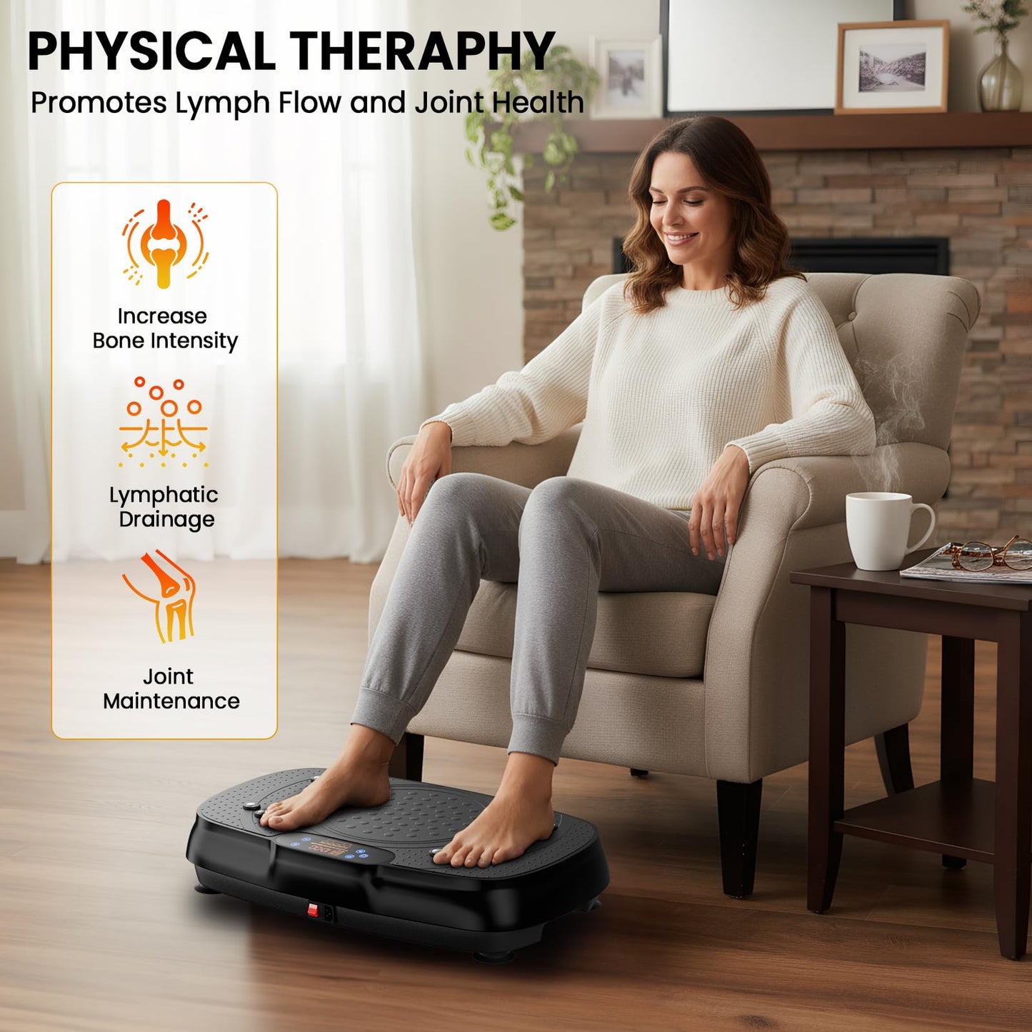 Vibration Plate Exercise Machine: TISSCARE Vibrating Plates for Weight Loss and Lymphatic Drainage, 400lbs Shake Plate Whole Body Workout Platform for Home Fitness Fat Burner Sedentary Office