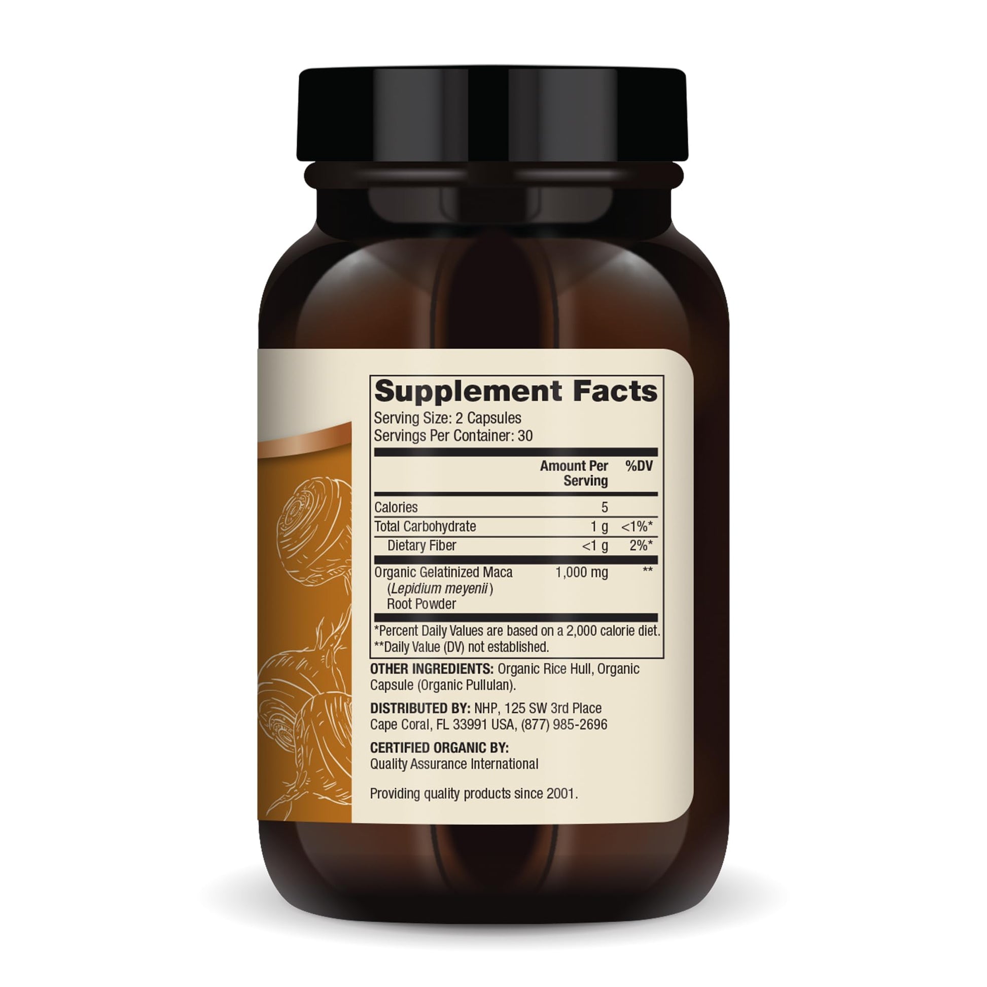 Dr. Mercola Organic Maca Gelatinized Dietary Supplement, 30 Servings (60 Capsules), Non GMO, Gluten Free, Soy Free, USDA Organic - Medaid International