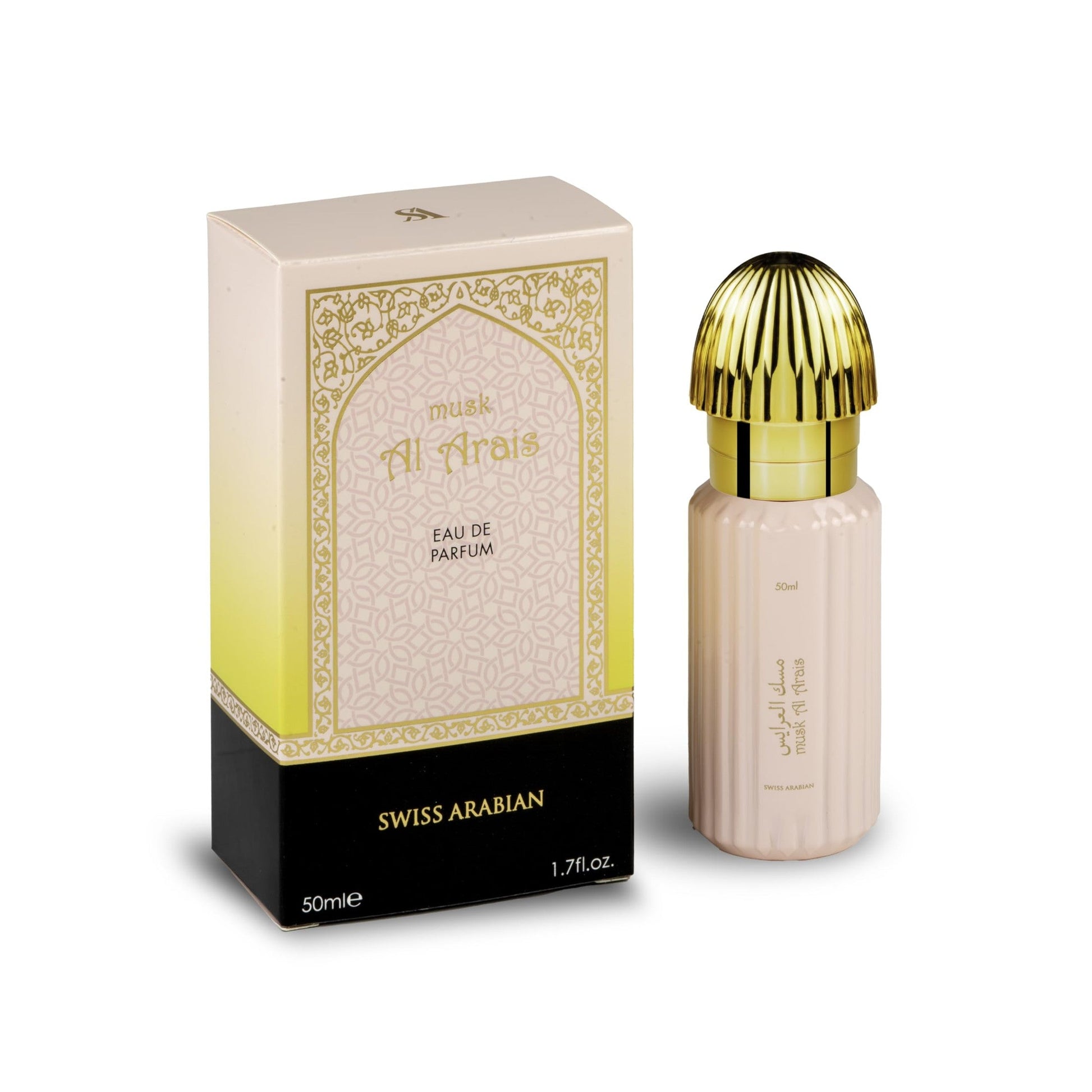 Swiss Arabian Musk Al Arais - Perfume for Women and Men - Long-Lasting, Musky Floral Fragrance with Buttery, Caramel, and Liquorice - 1.7 oz - Medaid International