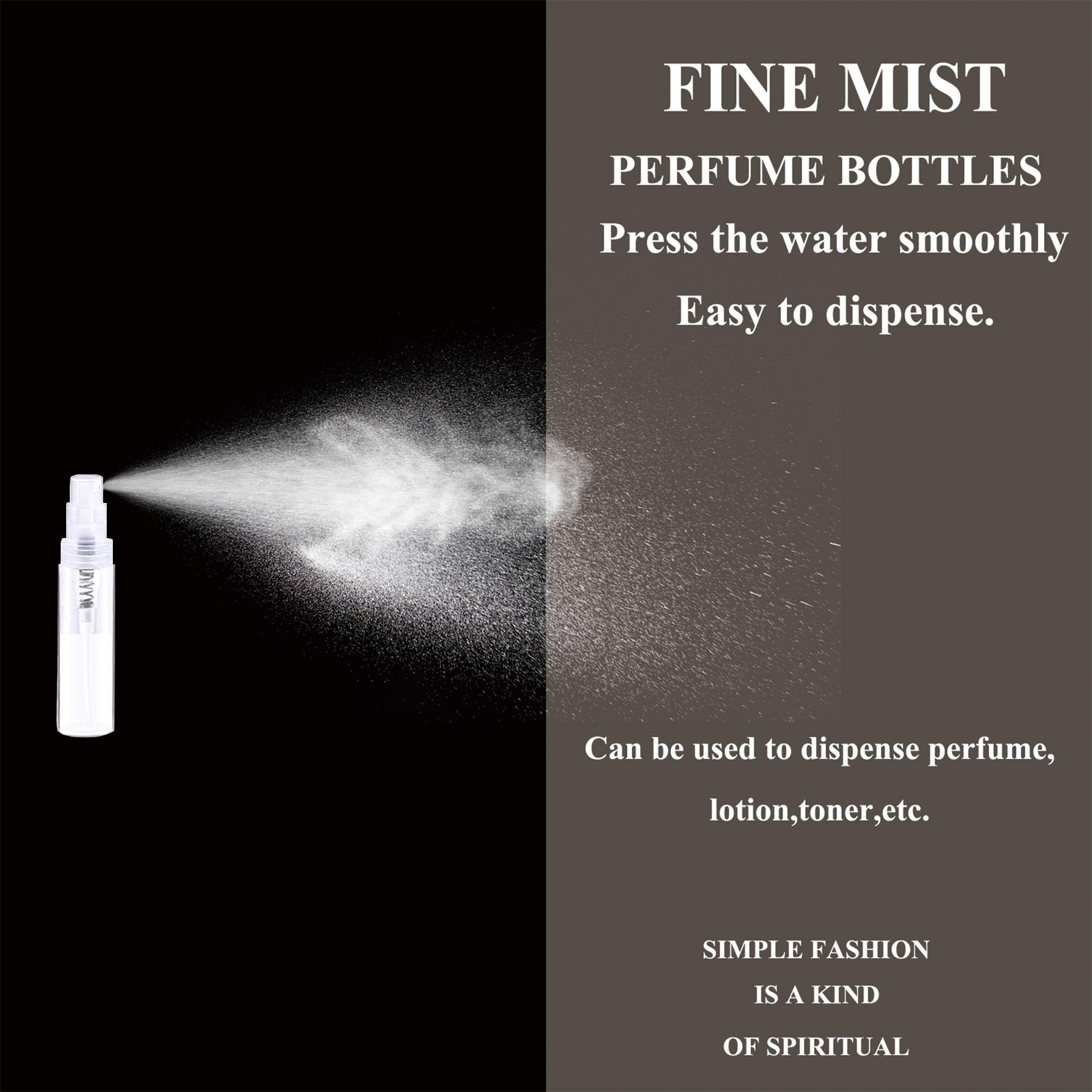Csdtylh Mini Spray Bottle 100PCS 2ML Clear Plastic Empty Sample Containers Fine Mist Perfume Travel Refillable Spray Bottle Perfume Atomizer Small Travel Size Spray Bottle for Cleaning, Essential Oils - Medaid International