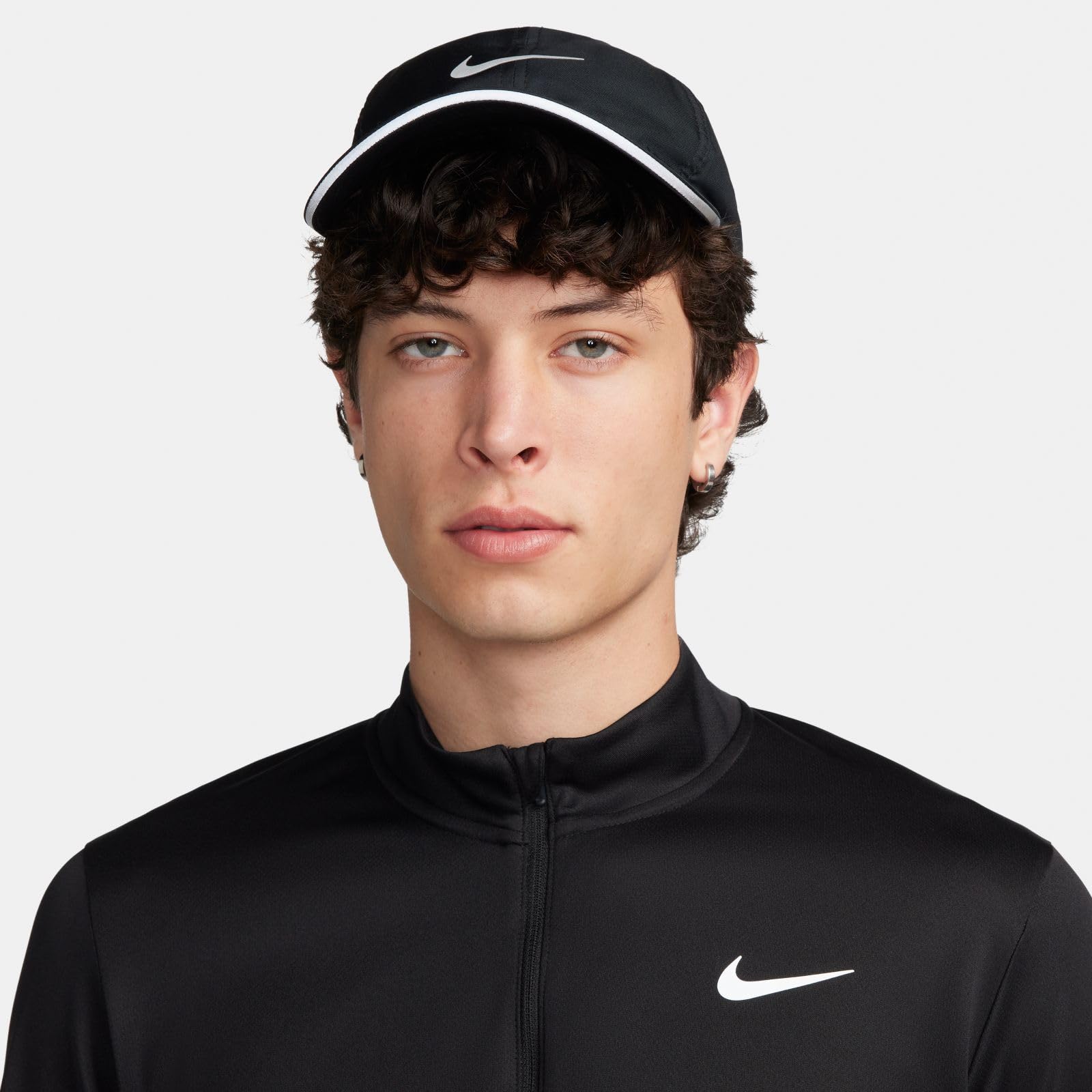 Nike Men's Pacer Dri-Fit 1/2-Zip Running Top, Black/Reflective Silver - Medaid International
