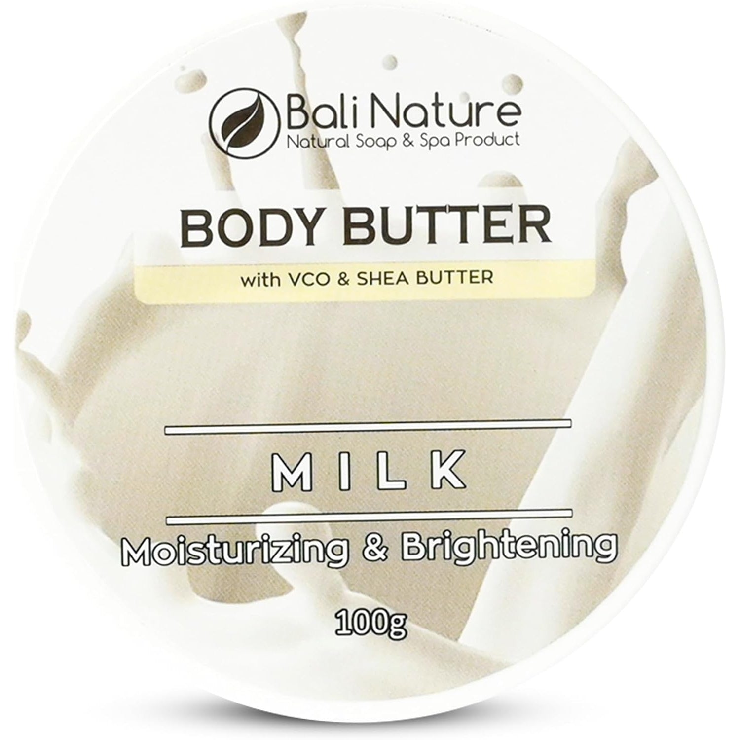 Bali Body Butter with VCO & Shea Butter, 100g, Moisturizing & Soothing (Regular, Milk) - Medaid