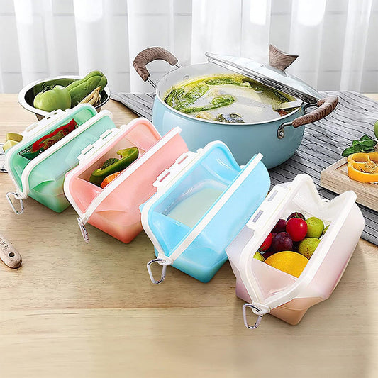 Food Grade Silicone Fresh-Keeping Bag – White