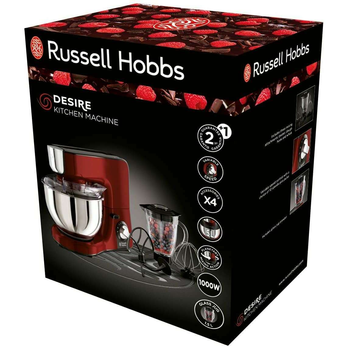 Kitchen Machine, Red 1000W - Medaid International