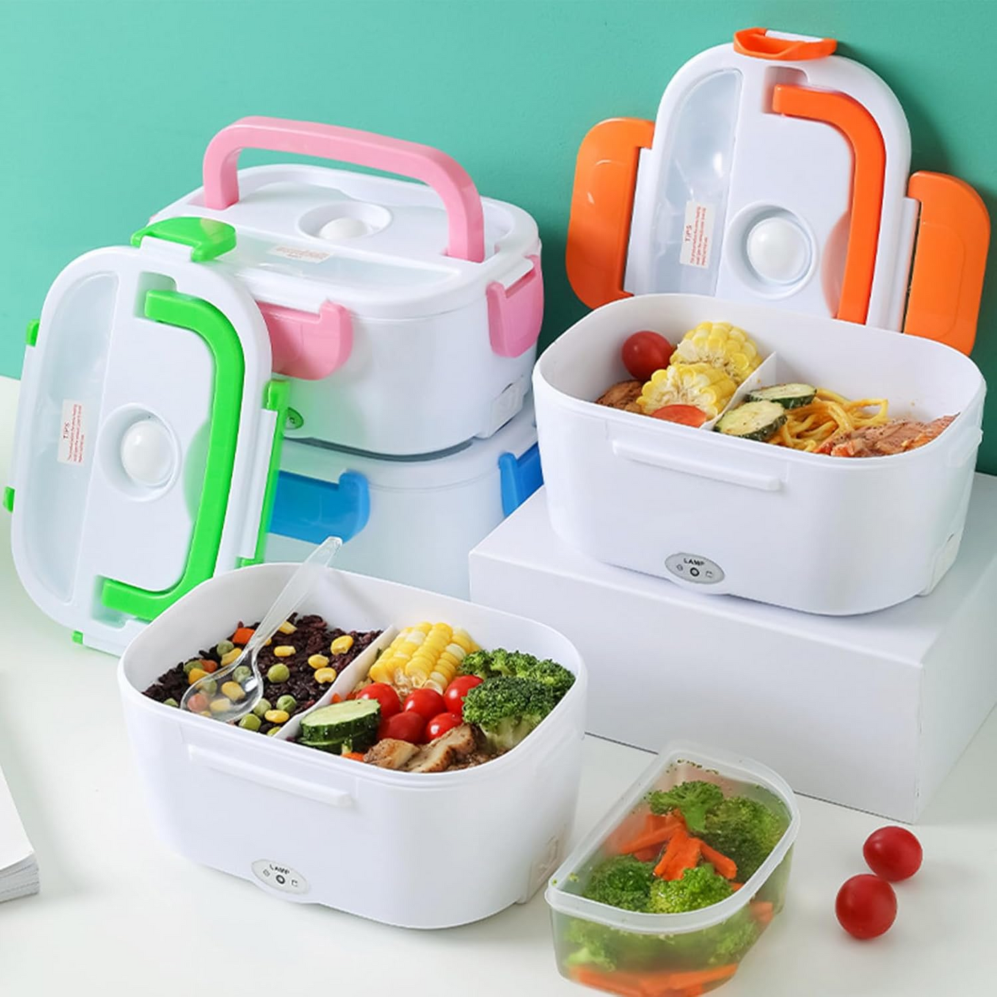 Electric Lunch Box ‚Äì Portable Food Warmer for Work & Travel - Green - Medaid International