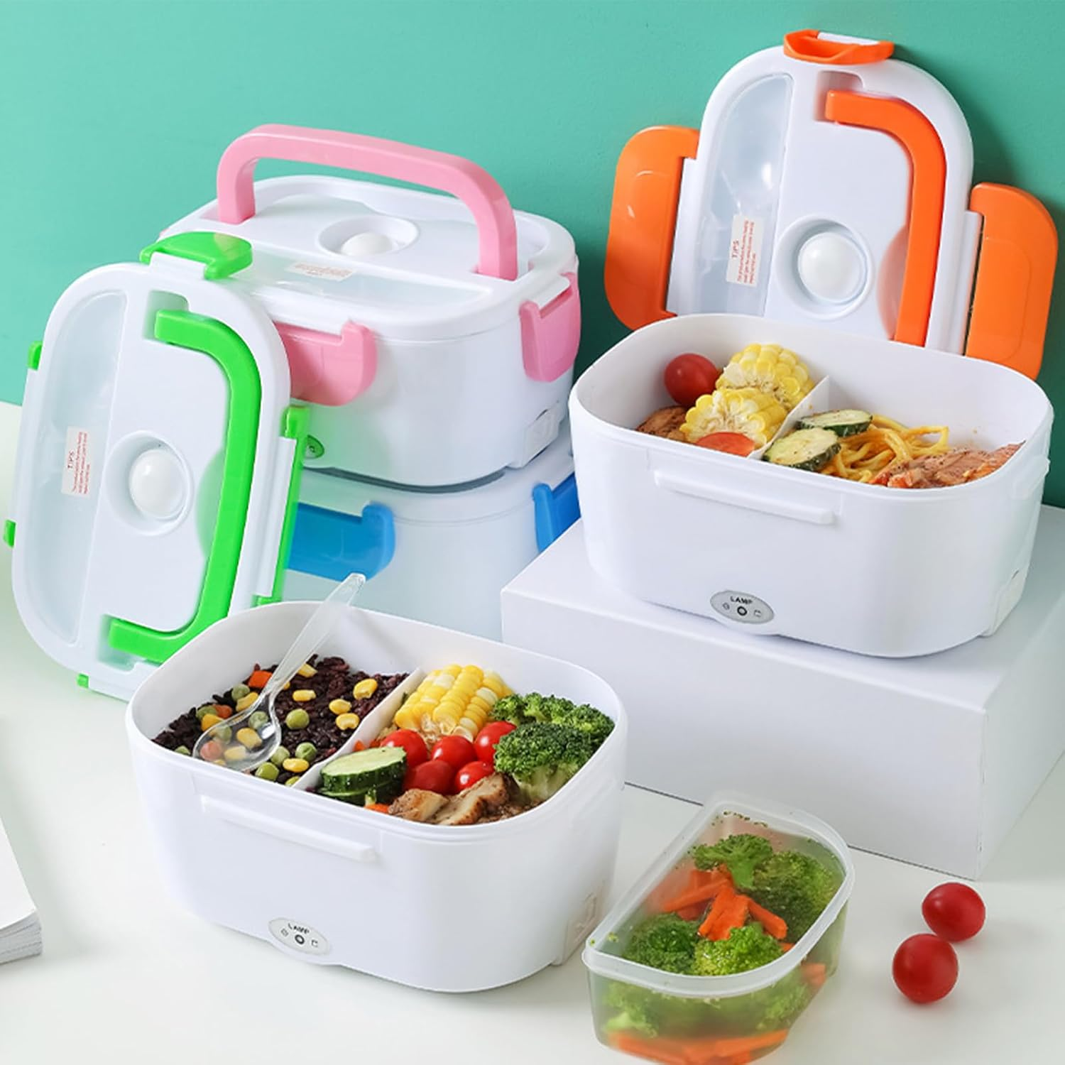 Electric Lunch Box ‚Äì Portable Food Warmer for Work & Travel - Green - Medaid International