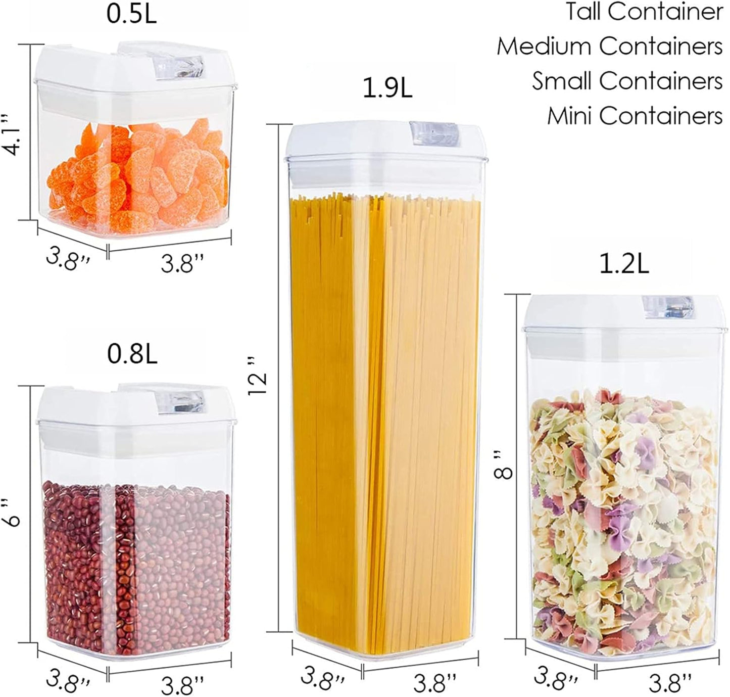 7PCS Airtight Food Storage Containers – Kitchen Organizer Set