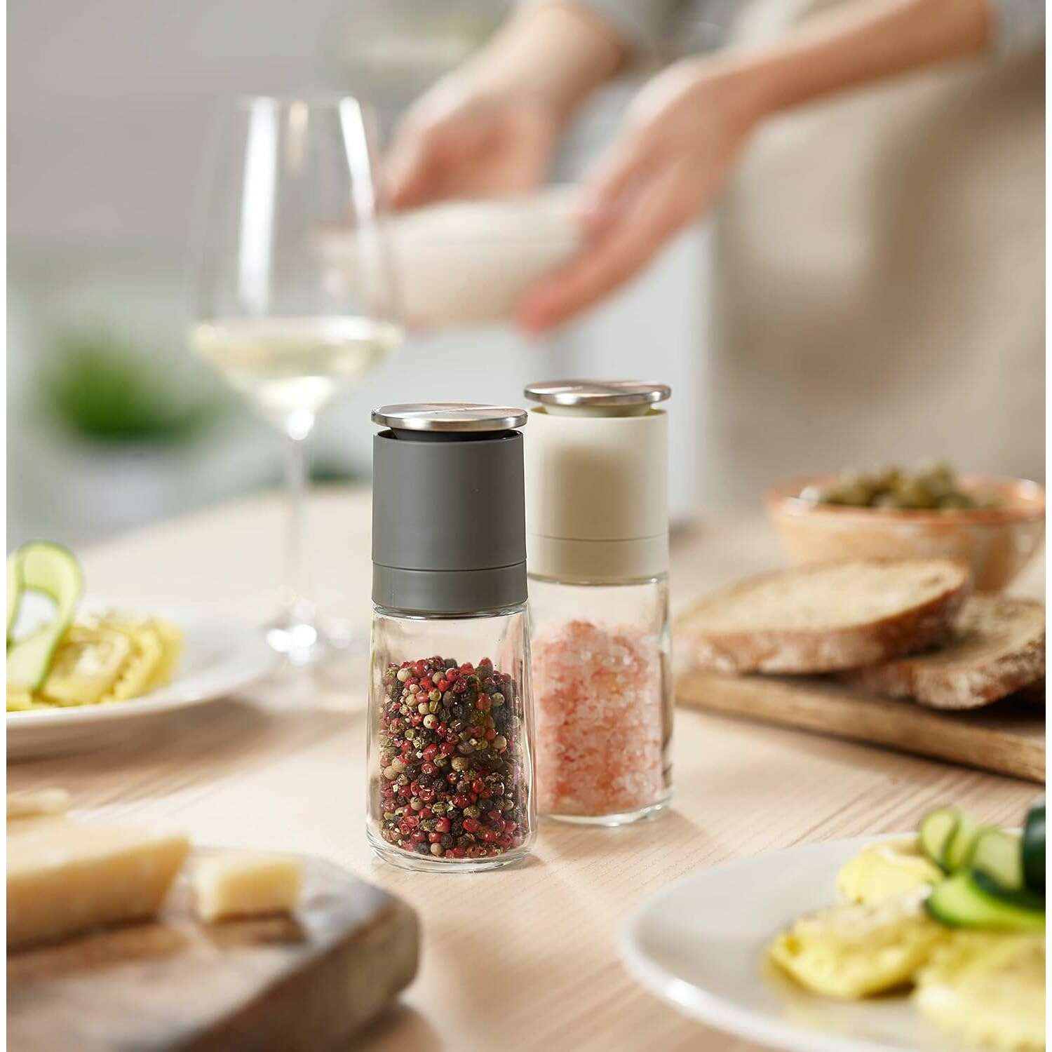 Salt and Pepper Grinder Set - Black/Grey - Medaid International