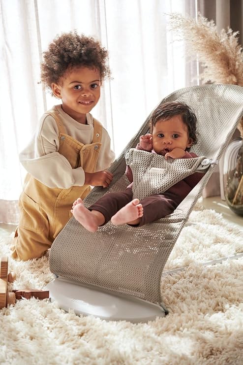 Babybjorn - Bouncer Bliss - Mesh - Grey Beige