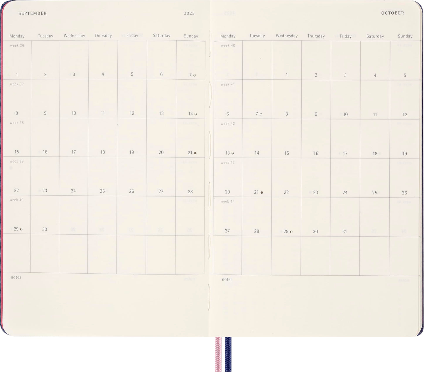 Moleskine Limited Edition Sakura 18 Month 2025-2026 Weekly Planner, Hard Cover, Large (5" x 8.25"), Cherry Blossoms, 208 pages - Medaid International