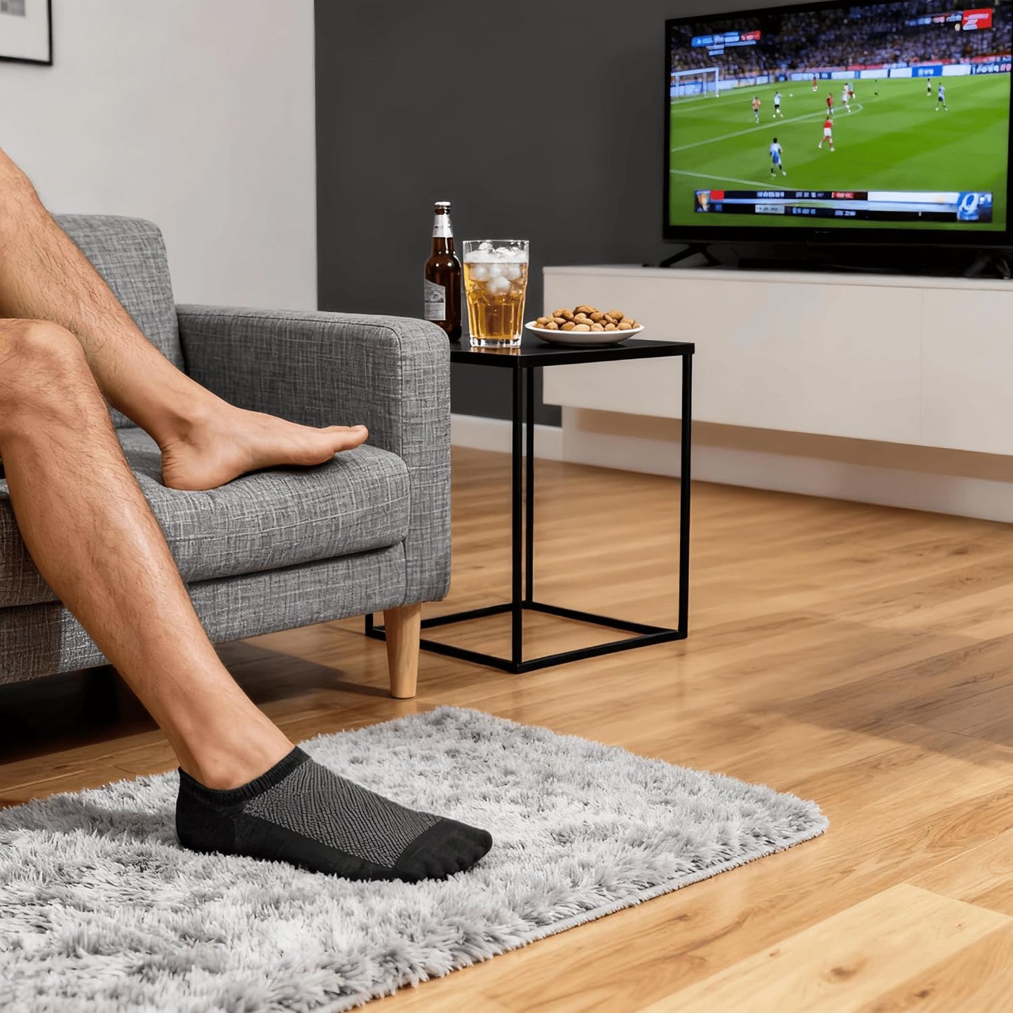Faustine No Show Socks Ankle Low Cut Socks for Mens or Womens, Non Slip, 8 Pairs (8 Pairs (Black), L/XL(US Men Shoes Size 10-14)) - Medaid International