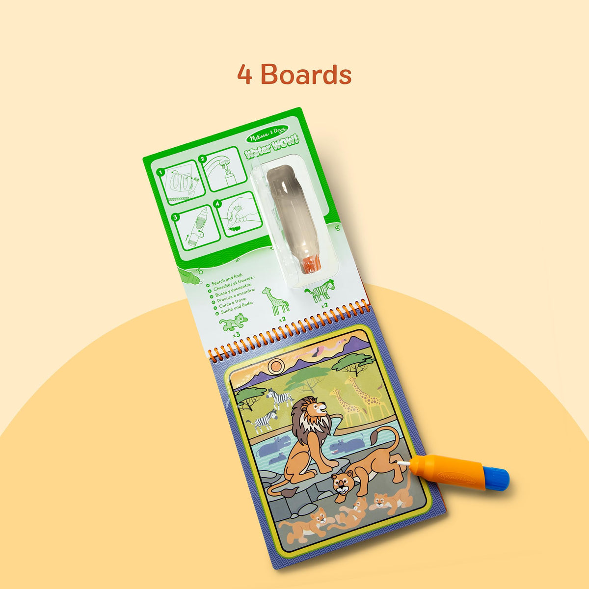 Melissa & Doug Melissa And Doug Water Wow - Safari Water Reveal Pad