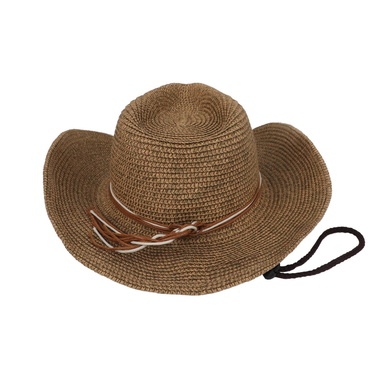 KASTWAVE Classic Cowboy Hat for Men and Women - Adjustable Fit, Western Style with Metal Decoration, Wide Brim for UV Protection, Suitable for Outdoor Adventures & Gift Giving (57-58cm)