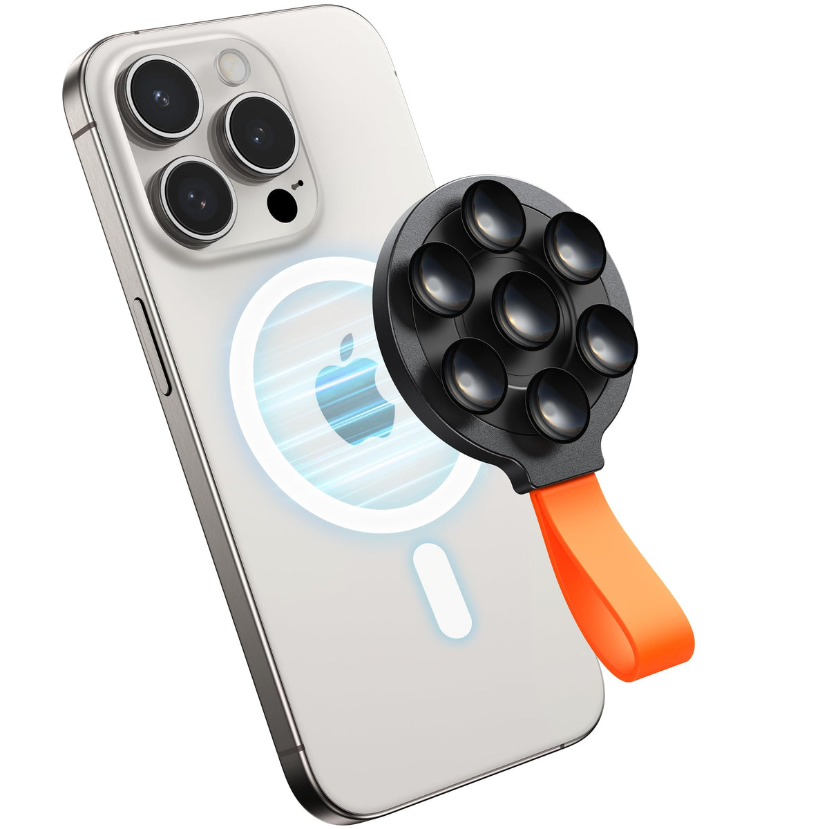 Terrifi Silicone Suction Phone Case Grip Stand Holder, Hands-Free Cell Accessory Magnetic Cup Stand, Suitable For Iphone 15 Pro Max, Selfies And Tiktok Videos