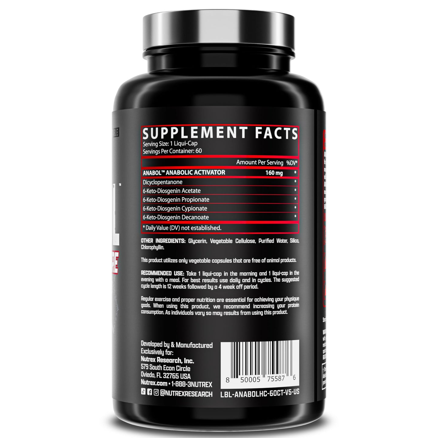 Nutrex Research Anabol Hardcore Anabolic Activator, Muscle Builder and Hardening Agent, 60 Pills - Medaid International