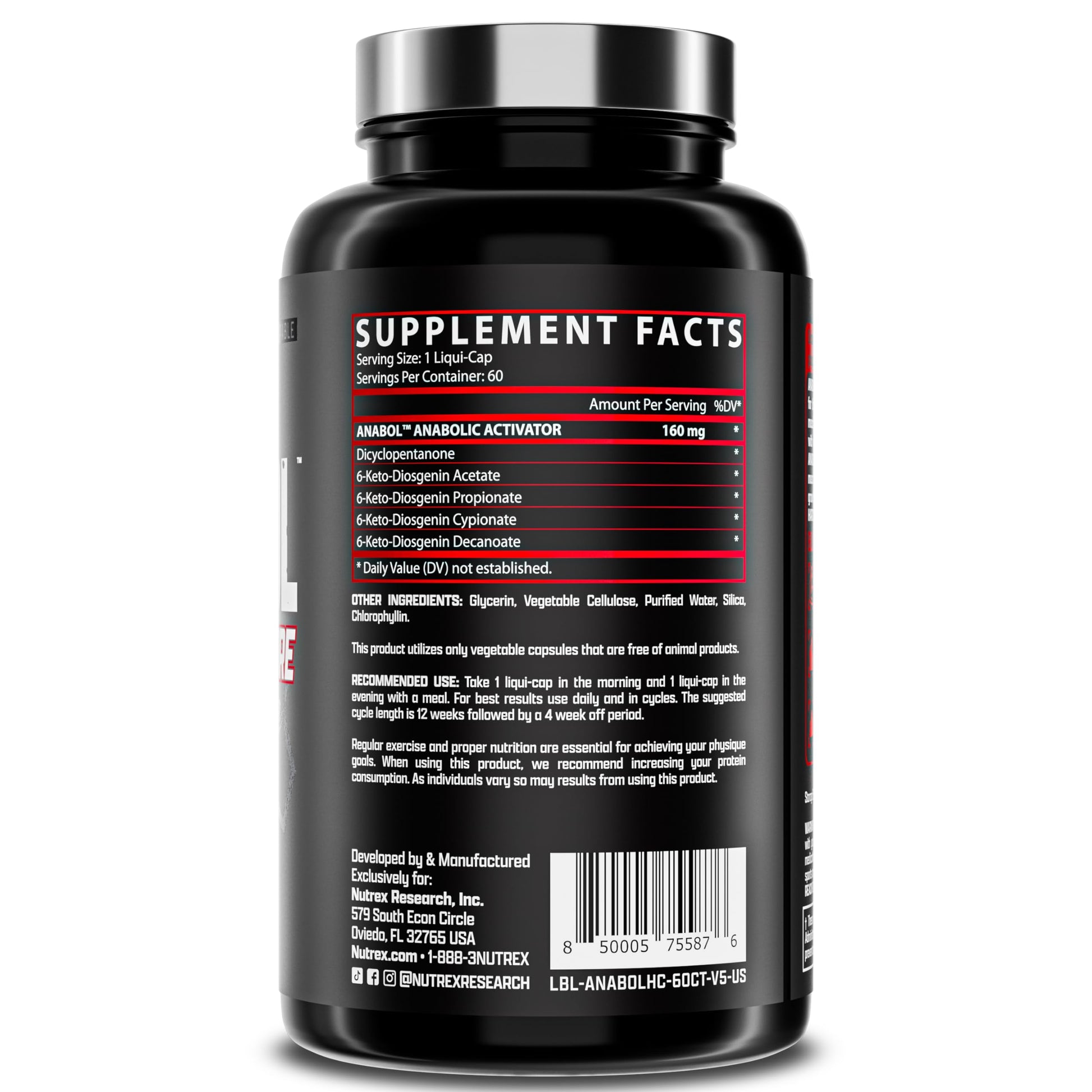 Nutrex Research Anabol Hardcore Anabolic Activator, Muscle Builder and Hardening Agent, 60 Pills - Medaid International