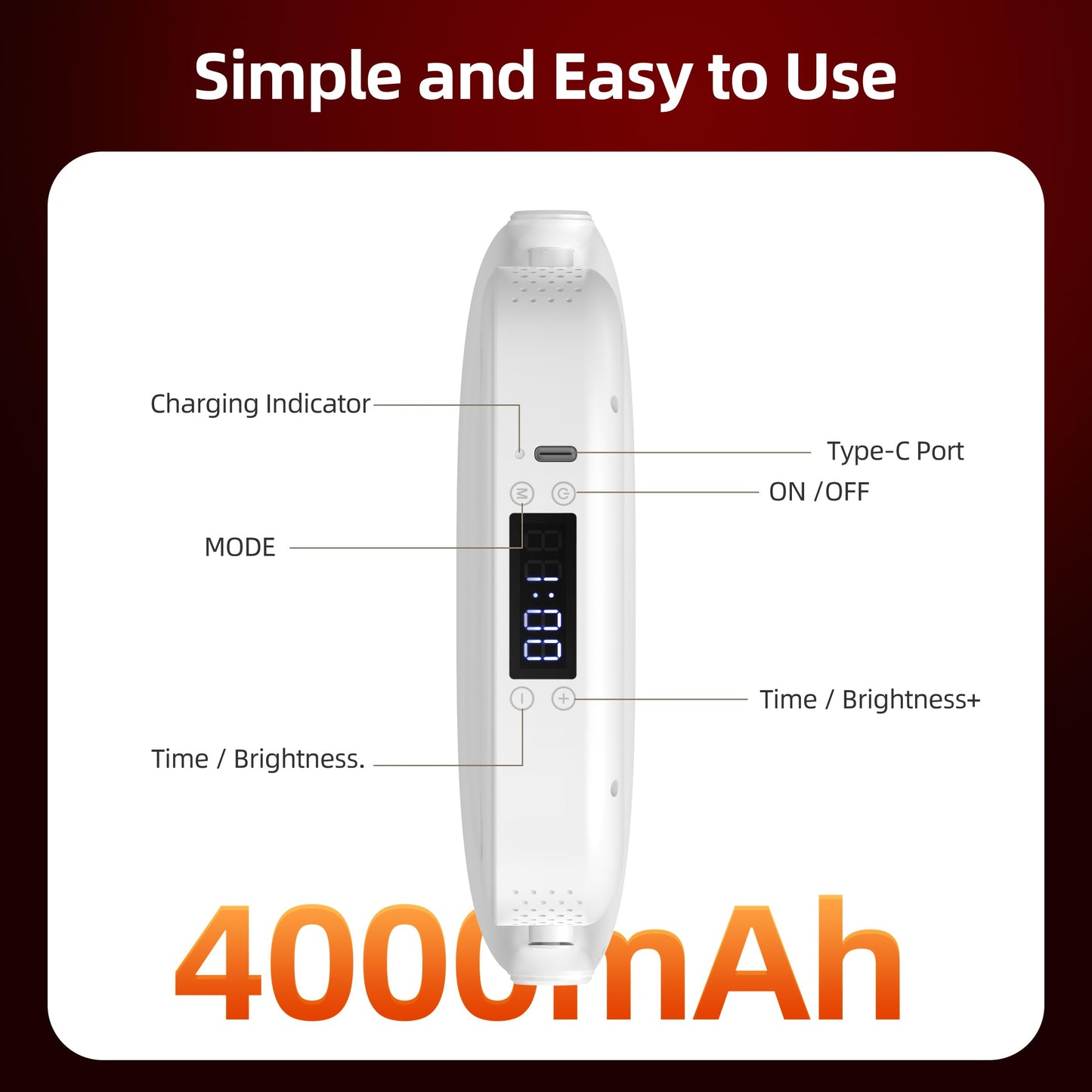 Red Light Therapy, Near Infrared 660nm 850nm Portable Red Light Therapy for Face and Body 4000mAh Battery Include Rotate 360 Degrees 12LEDS Dual Chip Device at Home Sport Yoga - Medaid International