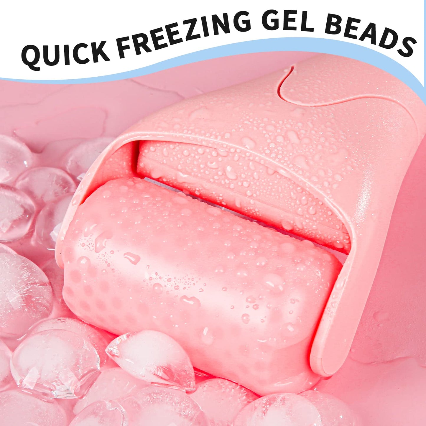 Teenitor Pink Ice Roller for Face, Ice Face Roller, Eye Roller for Puffy Eyes, Facial Roller Spa Self Care Tools for Women - Medaid International