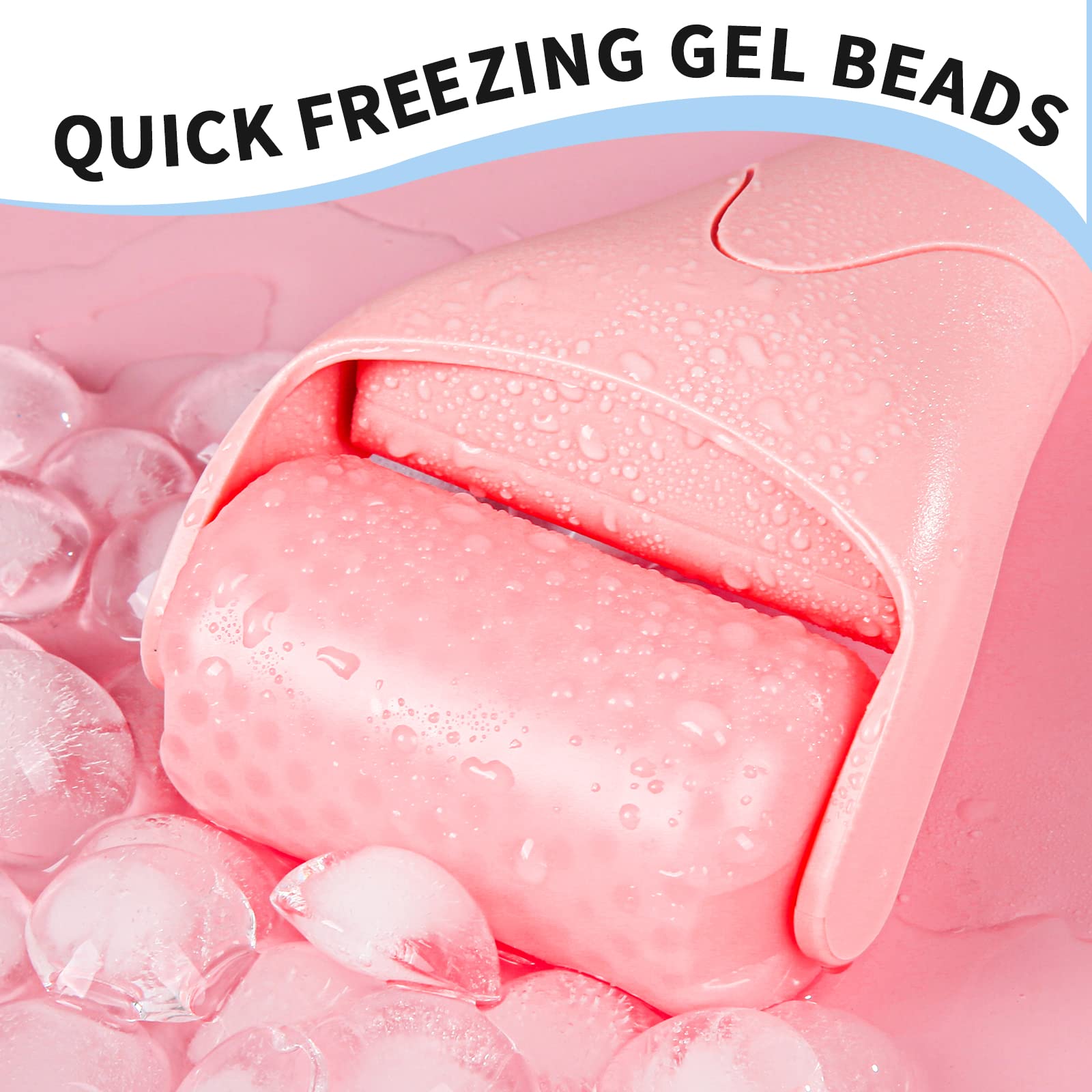 Teenitor Pink Ice Roller for Face, Ice Face Roller, Eye Roller for Puffy Eyes, Facial Roller Spa Self Care Tools for Women - Medaid International