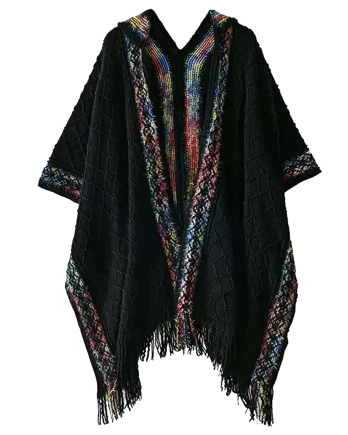 KASTWAVE Knit Shawl Wraps for Women, Wraps Oversized Winter Scarf, Warm Poncho Sweater, Tassels Open Front capes, Warm Wearable Blanket Long Cardigans Sweater Coats Birthday Gifts for Ladies
