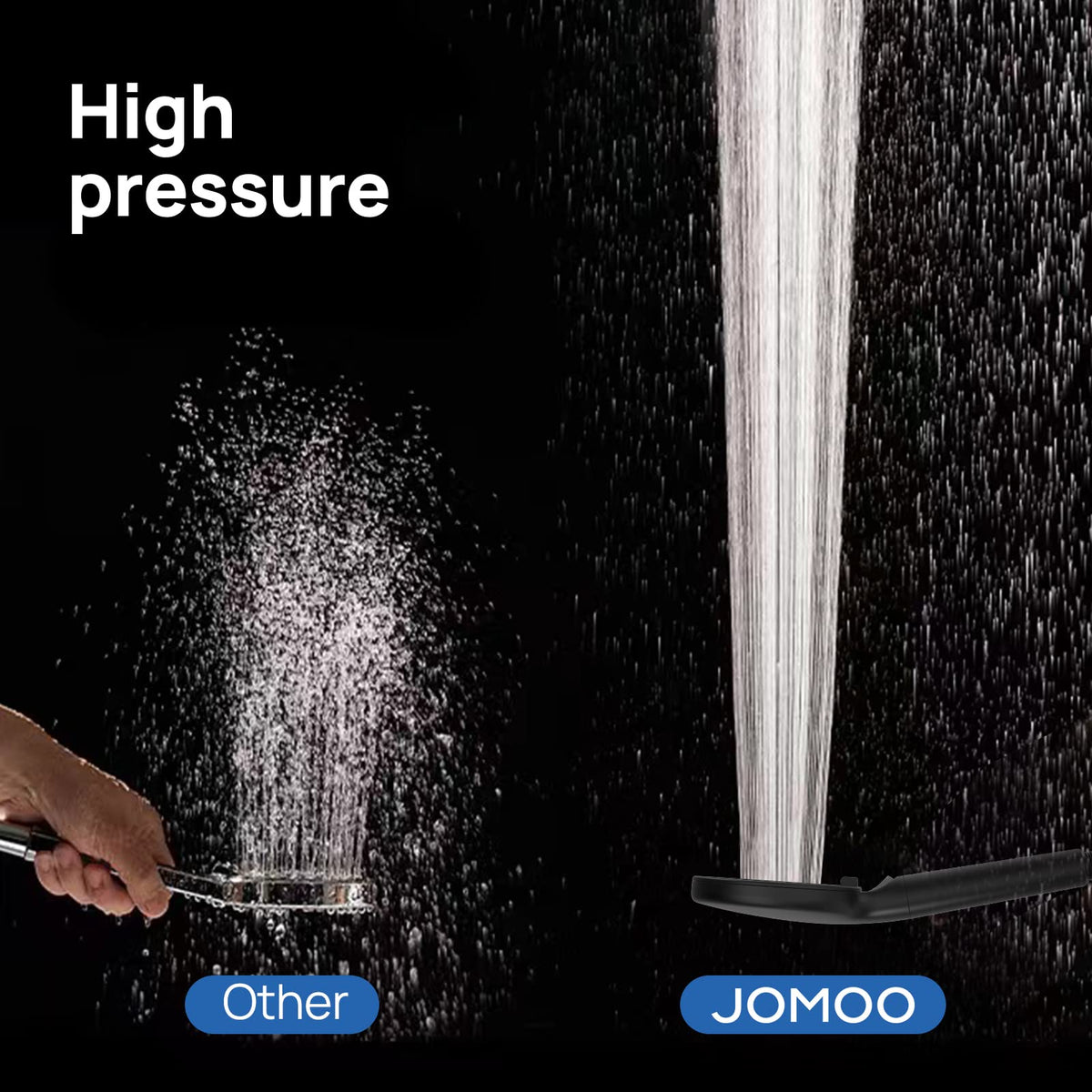 JOMOO Shower Head, Purifies Water Remove Chlorine Filter Shower Head, High Pressure Water Saving 3 Modes Handheld Shower Head Prevent Hair Loss