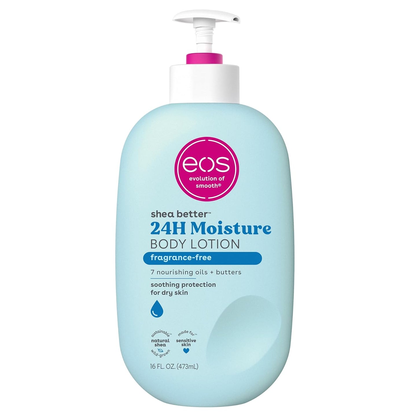 eos Shea Better Body Lotion- Vanilla Cashmere, 24-Hour Moisture Skin Care, Lightweight & Non-Greasy, Made with Natural Shea, Vegan, 16 fl oz - Medaid International