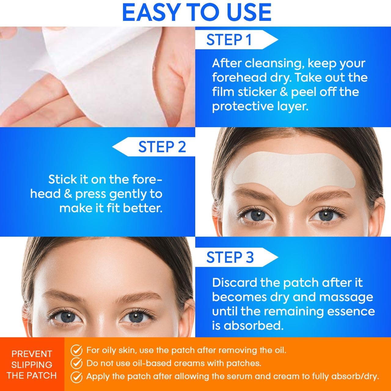SILKDERMIS Forehead Wrinkle Patches 12Pcs with Aloe, Collagen, Vitamin E, Anti Wrinkle Patches, Forehead Wrinkles Treatment - Medaid International