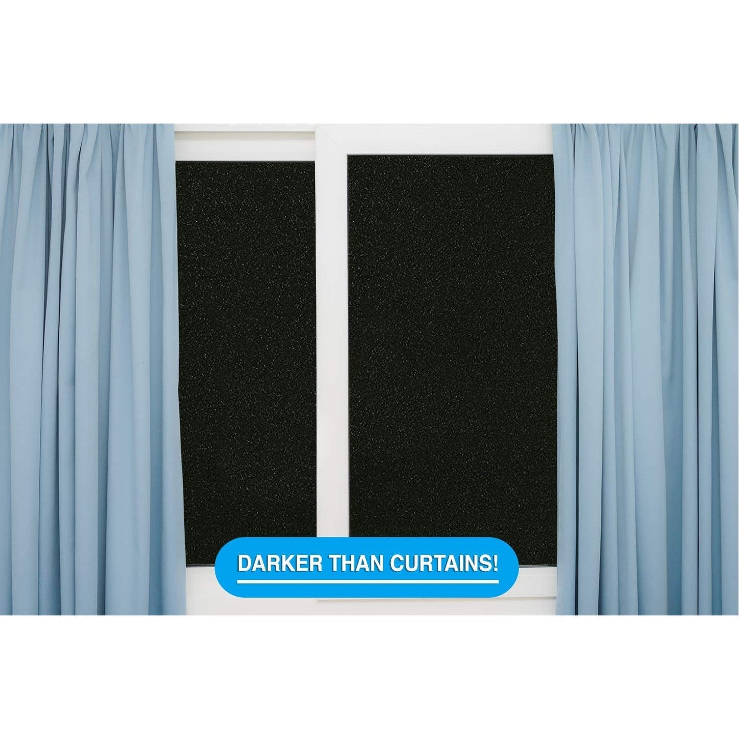 Total Blackout Window Film: 100% Light Blocking Film with Heat Resistant White Side - Room Darkening, Static Cling Film for Privacy & Day Sleep - No Residue, Stops UV, Easy Removal (17.5 x 80 in.) - Medaid International