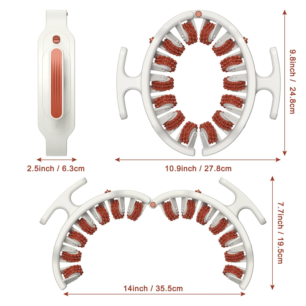 TERRIFI Cellulite Massager, Manual Muscle Massager Roller Ring Multi-functional Detachable Leg Beautifier for Leg, Neck, Arm and Buttocks