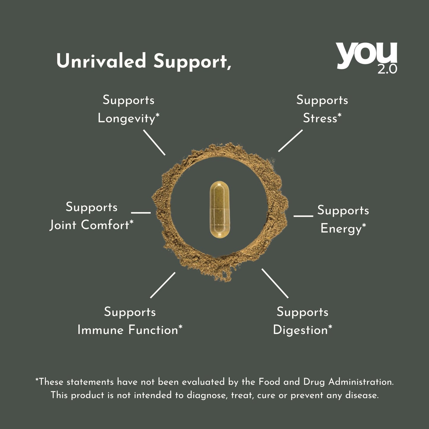 YOU 2.0 Powerhouse Superfood with Seamoss, Shilajit, Ashwagandha, Berberine, Maca, Black Seed Oil, Turmeric, Vitamin C, D, B12, K2 - Moringa, Apple Cider, Made in USA for Overall Health & Immunity - Medaid International