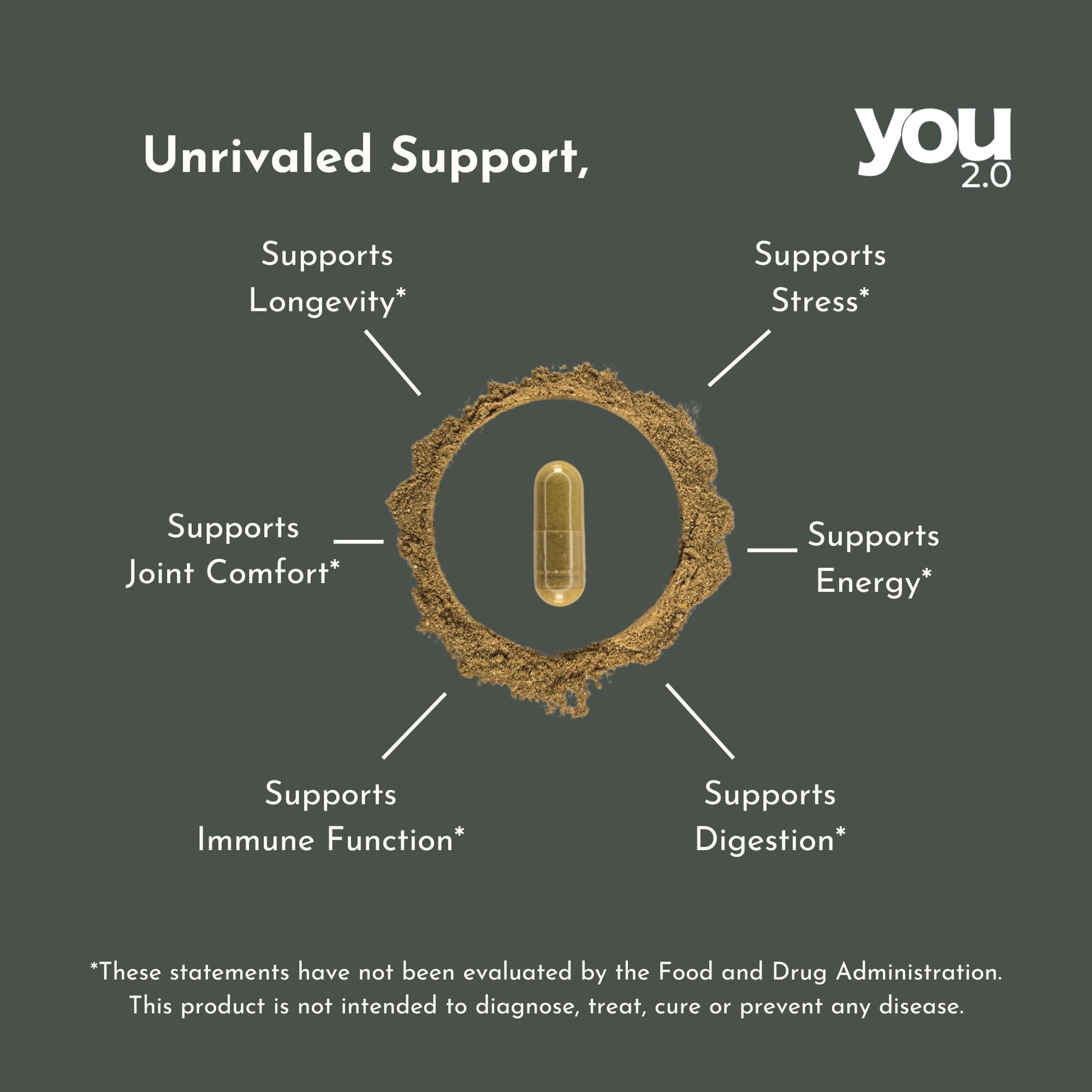 YOU 2.0 Powerhouse Superfood with Seamoss, Shilajit, Ashwagandha, Berberine, Maca, Black Seed Oil, Turmeric, Vitamin C, D, B12, K2 - Moringa, Apple Cider, Made in USA for Overall Health & Immunity - Medaid International