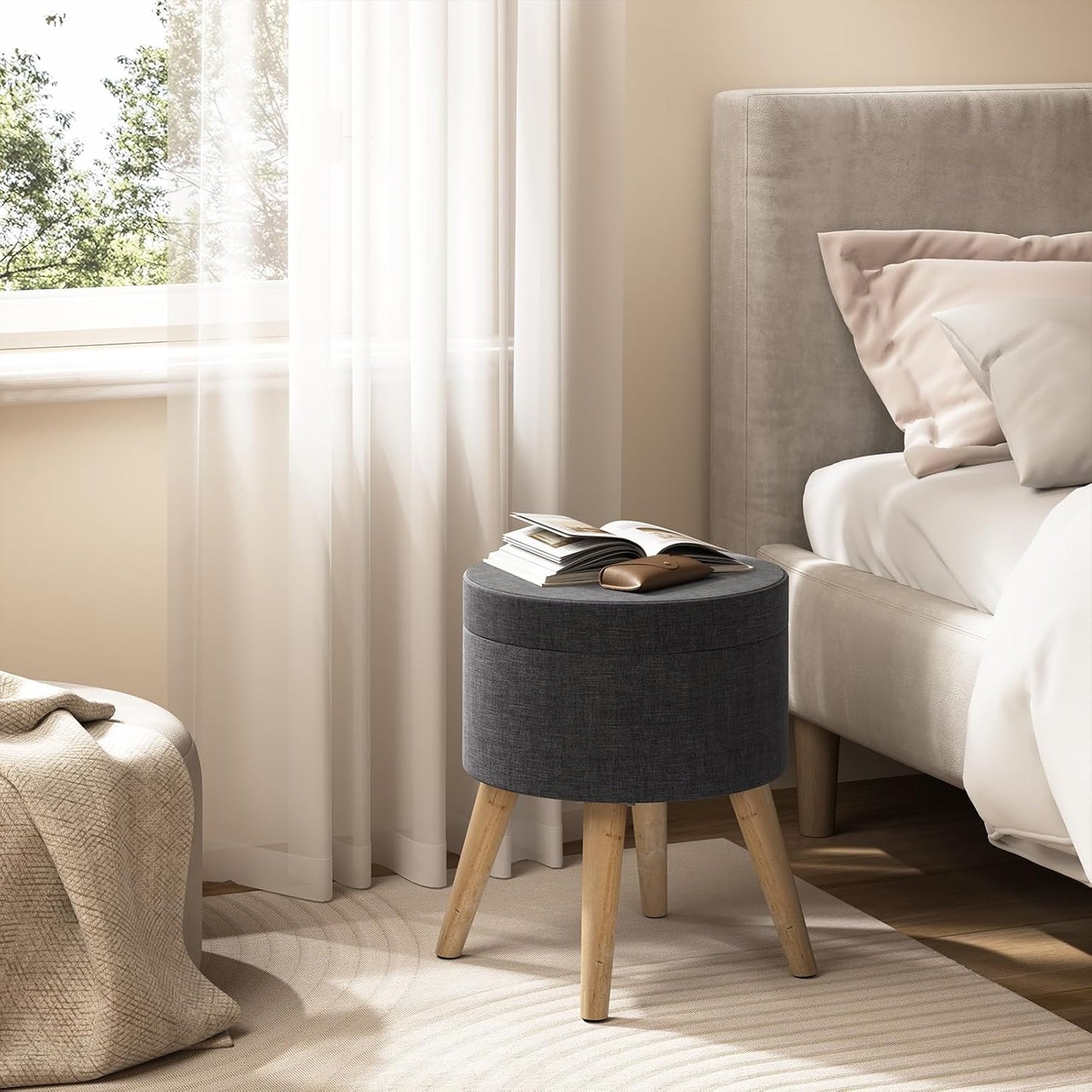 WOLTU Storage Ottoman Chair Stool (SH63RS)