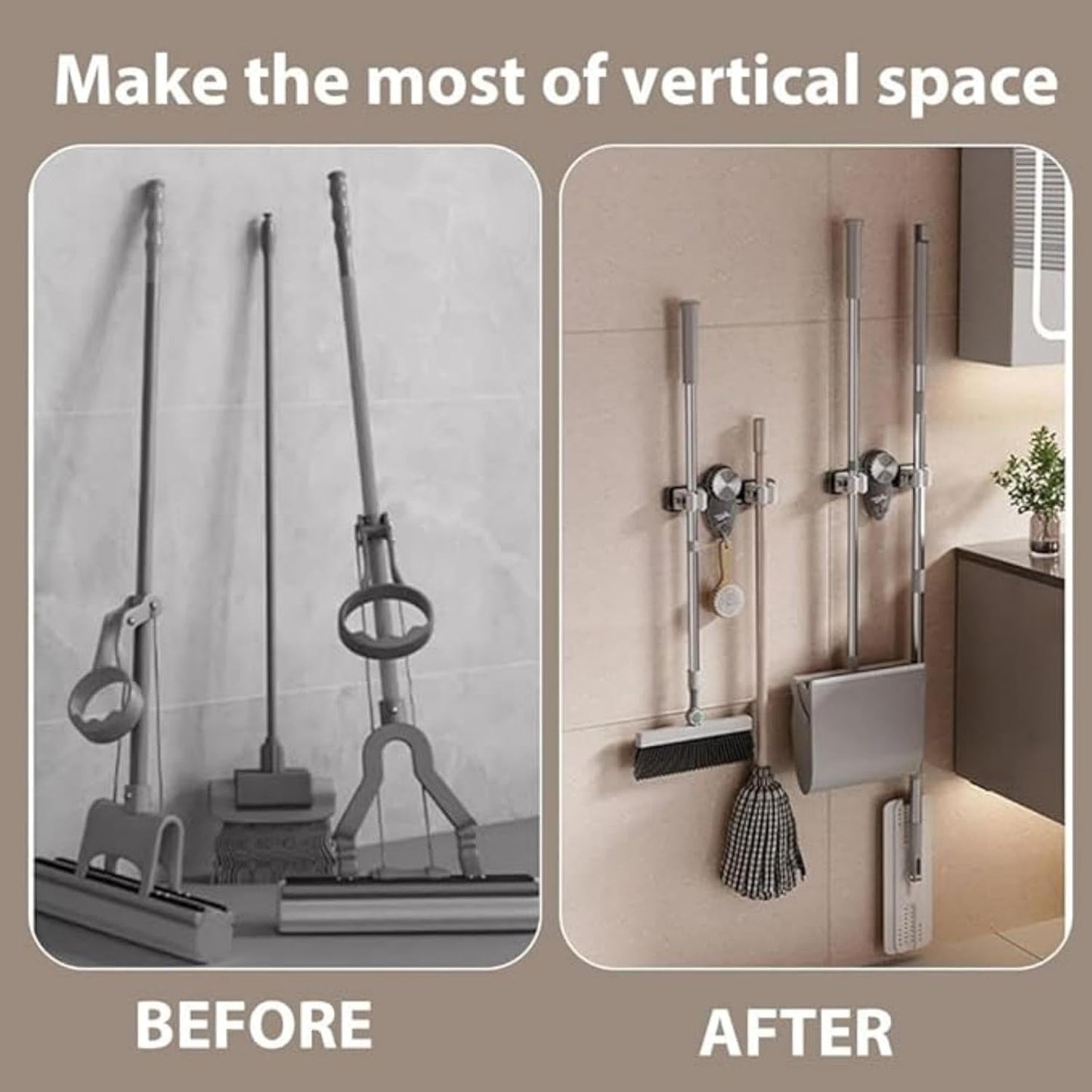 Space Saving Mops Holder