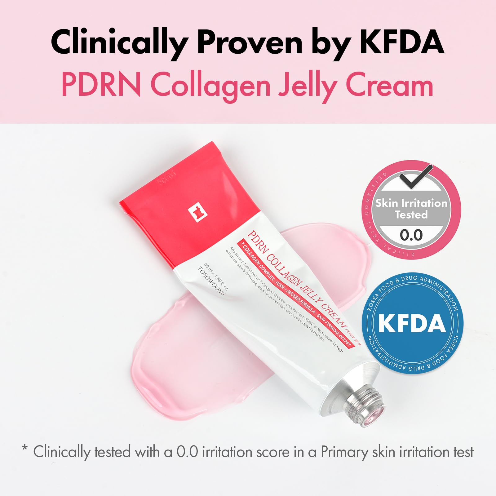 TOSOWOONG PDRN Collagen Jelly Cream, 5,000ppm Salmon DNA PDRN, Niacinamide, Hydrolyzed Collagen, Glow, Hydrating, Firming, Uneven Skin Tone, No artificial color, Korean Skin Care, 50ml, 1.69 fl.oz. - Medaid International