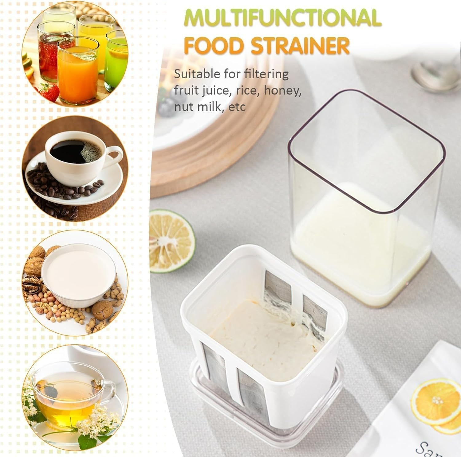 Greek Yogurt Strainer 1100ml – Multi-Purpose Yogurt Maker - Medaid International