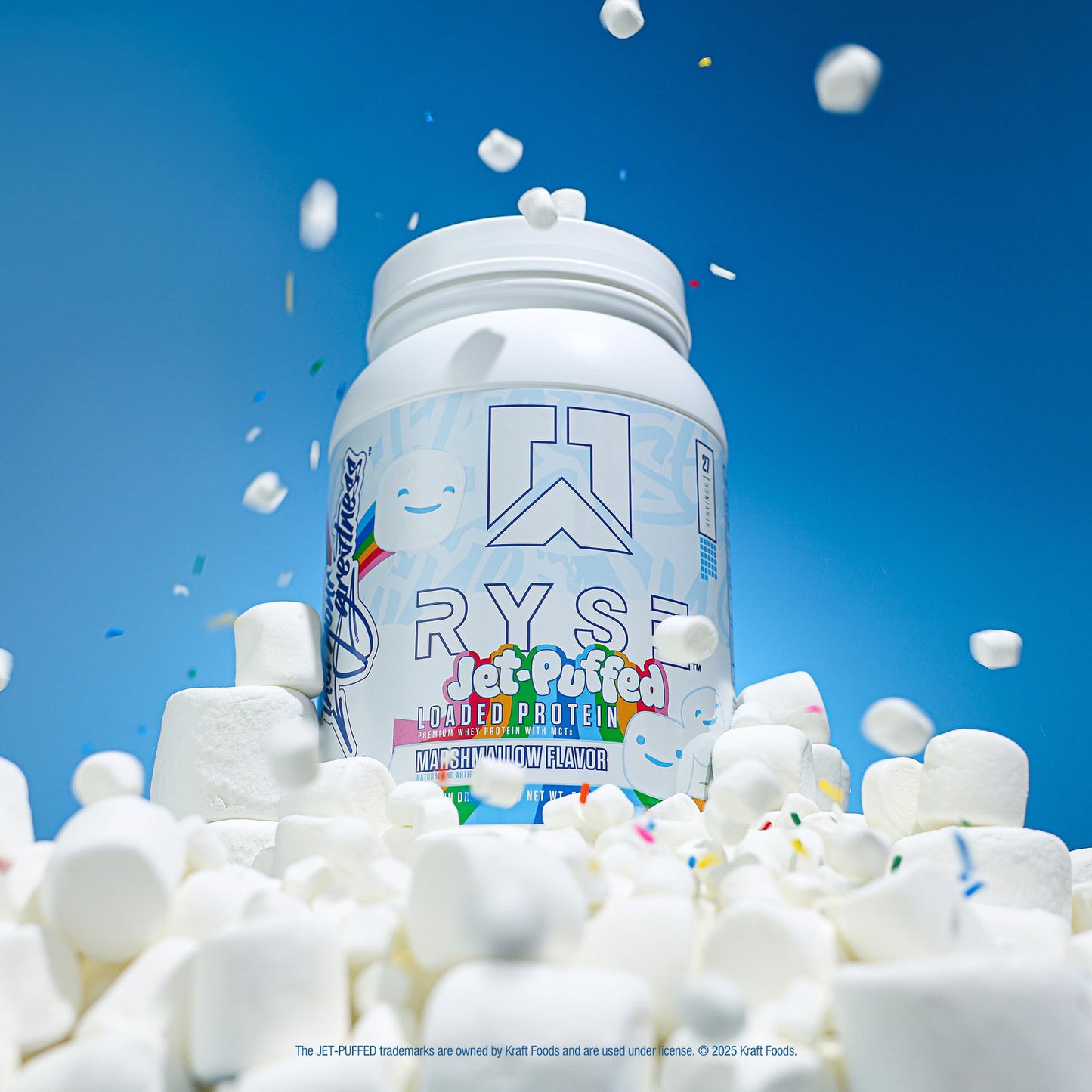 RYSE Loaded Protein Powder - Jet-Puffed Marshmallow - 25g Whey Protein Isolate & Concentrate with Prebiotic Fiber & MCTs - Low Carb, Low Sugar, Digestive-Friendly - 27 Servings / 2 lb Tub - Medaid International
