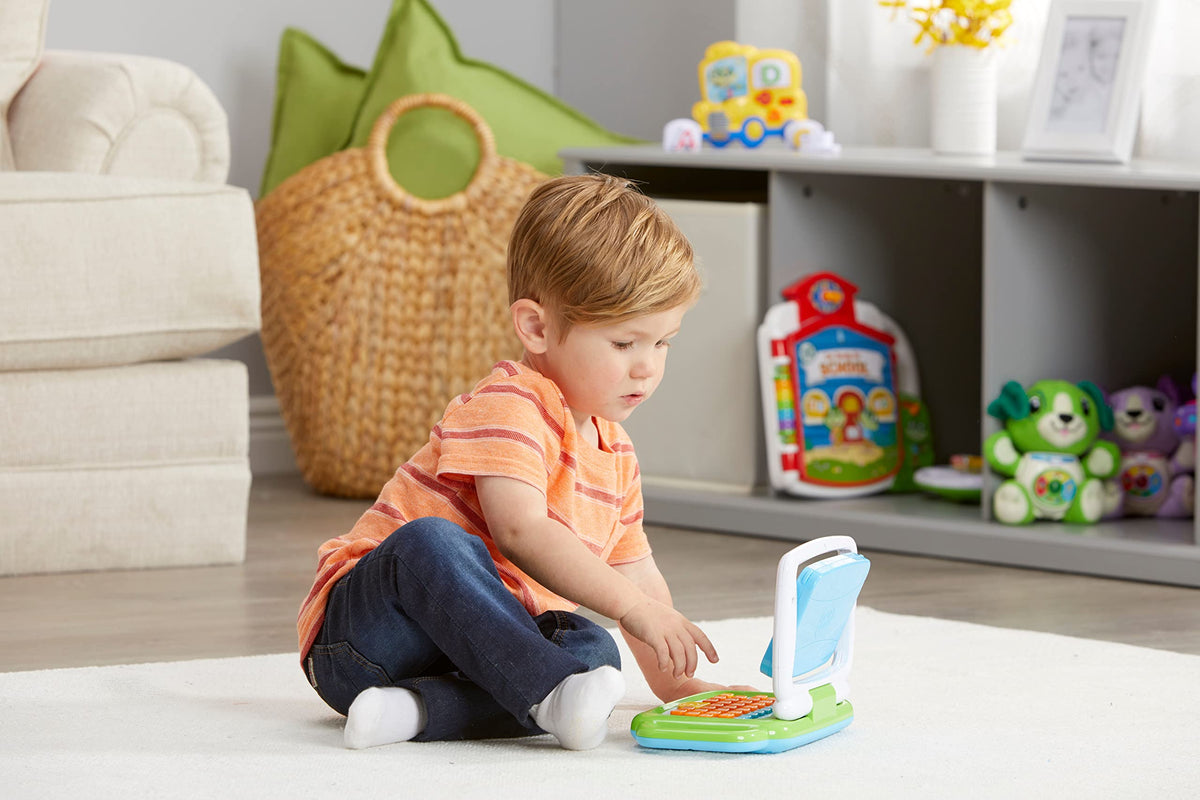 LeapFrog 2-in-1 LeapTop Touch Laptop for Kids, Educational Bilingual Toy That Converts from Laptop to Tablet, Learning Letters, Numbers and Messages -Green