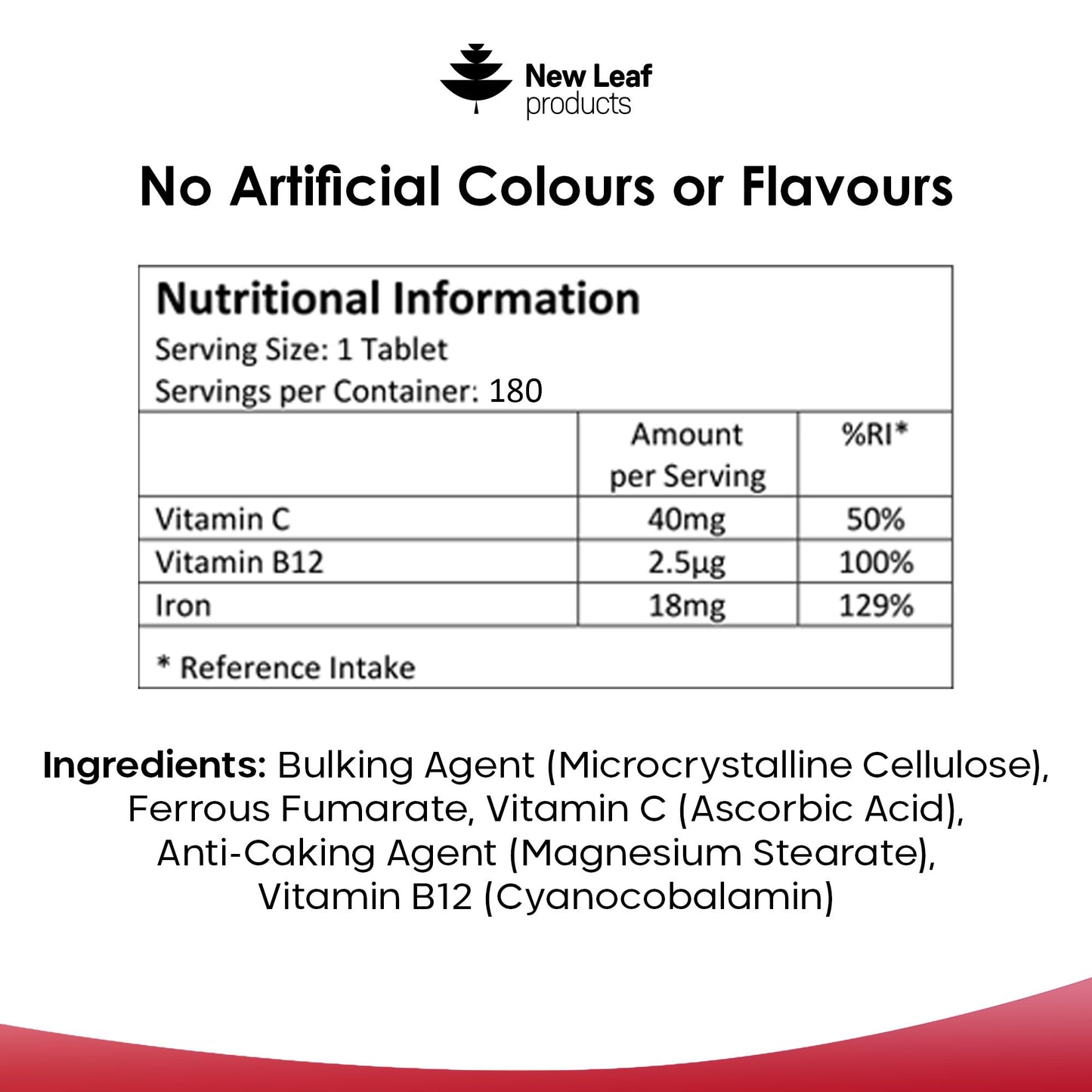 Iron Tablets 18mg High Absorbency with Vitamins A, C, B2, B12, and Folate - Helps Tiredness and Fatigue - Vegan Iron Supplements, Non-GMO Gluten-Free, GMP UK-Made, 180 Tablets 6 Months Supply - Medaid International