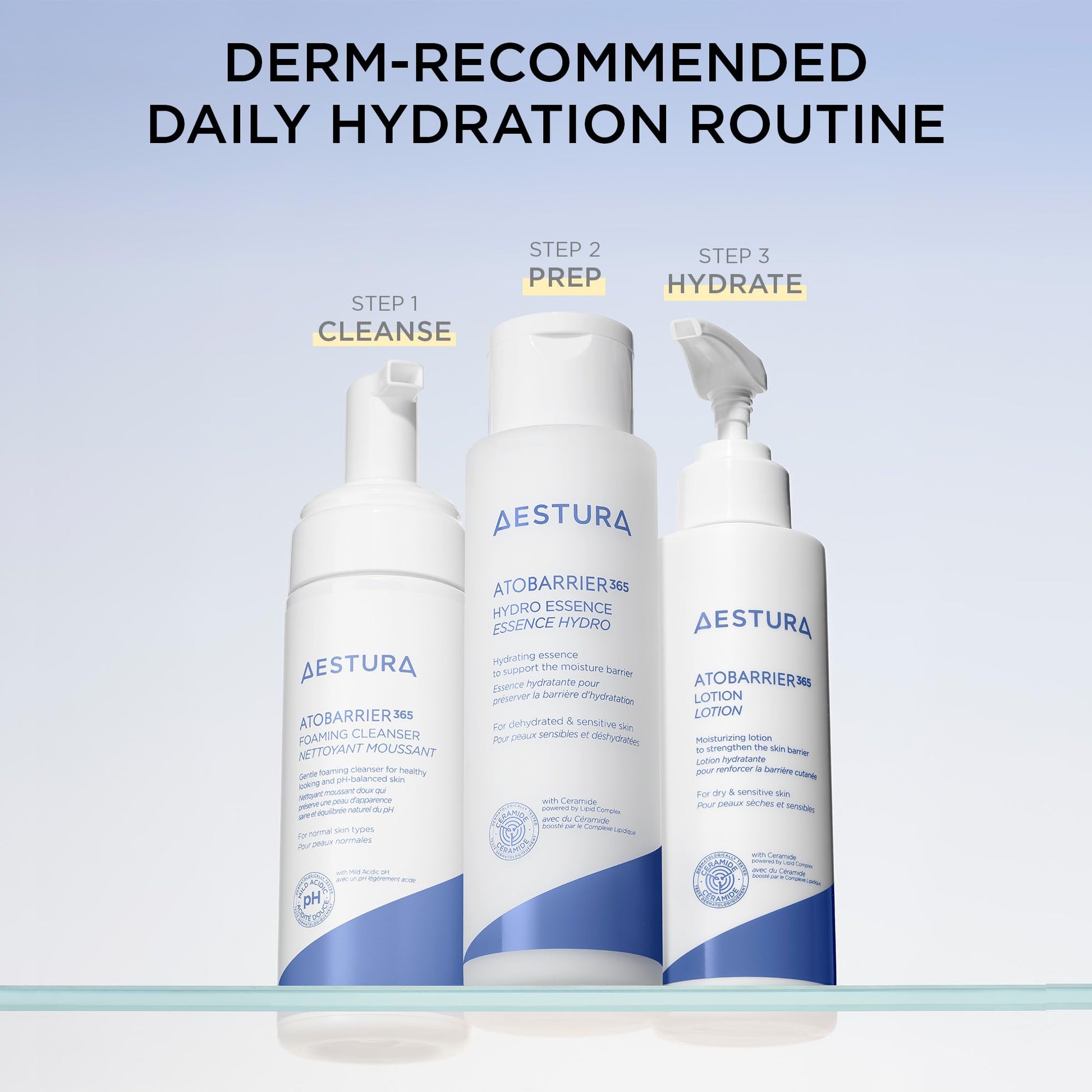 AESTURA ATOBARRIER365 Lightweight Korean Face Moisturizer with Ceramides | Strengthens Barrier, Fast-Absorbing Hydration, Suitable for Dry, Normal & Sensitive Skin, 90ML / 3.04 fl. Oz. - Medaid International