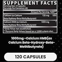 Nutrex Research HMB 1000 – 120 Capsules | Muscle Support, Strength & Recovery