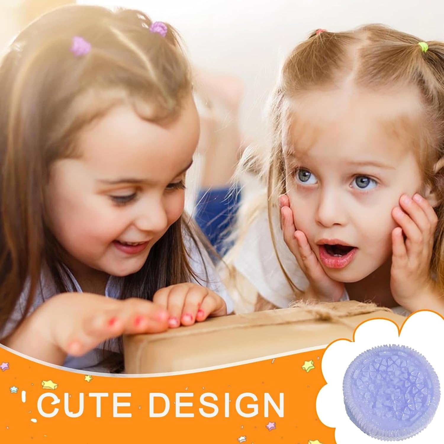2pcs Biscuit Stress Relief Toy, New Stress Relief Toys for Squishy, Ultra-Soft Decompression Venting Toy, Food Shap Squeeze Toy for Relax (Blue+Purple) - Medaid International